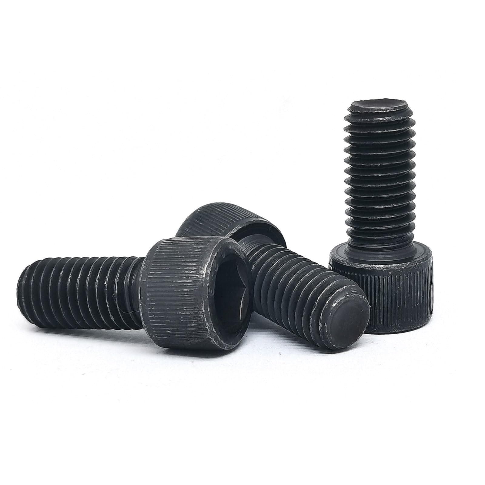 M12-1.75 x 30mm Socket Head Cap Screws, 12.9 Grade Alloy Steel, Allen Socket Drive, Black Oxide Finish, Full Thread,（5 Pcs）