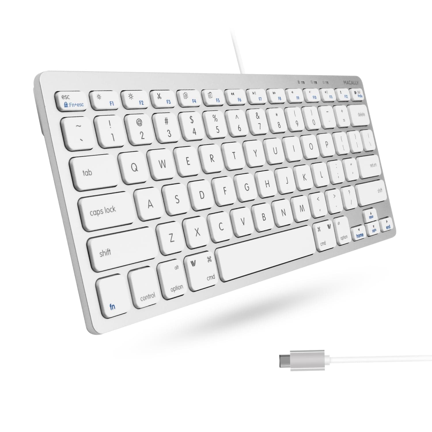 UCSLIMKEYCA, compact USB-C Keyboard for Mac, US QWERTY Key Cap Layout