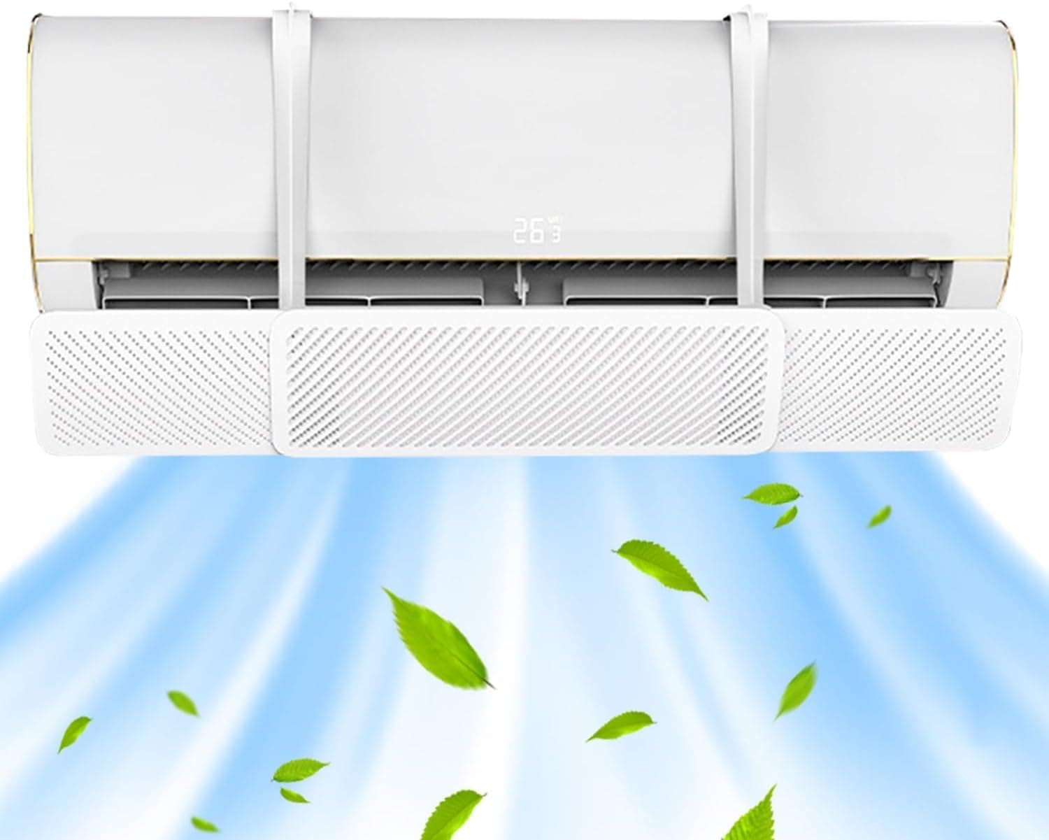 AC Air Flow Deflector,Adjustable AC air Deflector Suitable for Split air conditioners,Anti-Blast/Anti-Direct Blowing Baffle Windshield for Home,Mini-Split