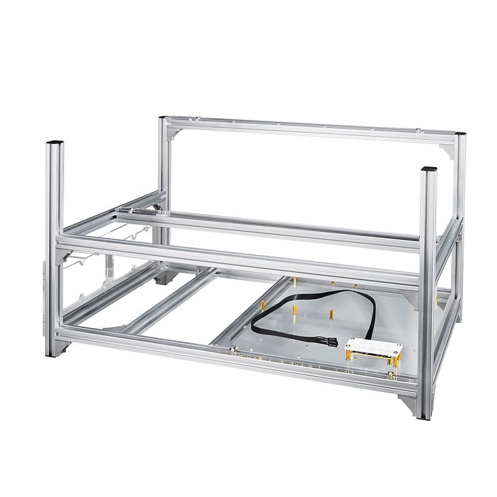 6 GPU Aluminum Mining Rig Open Air Frame Case