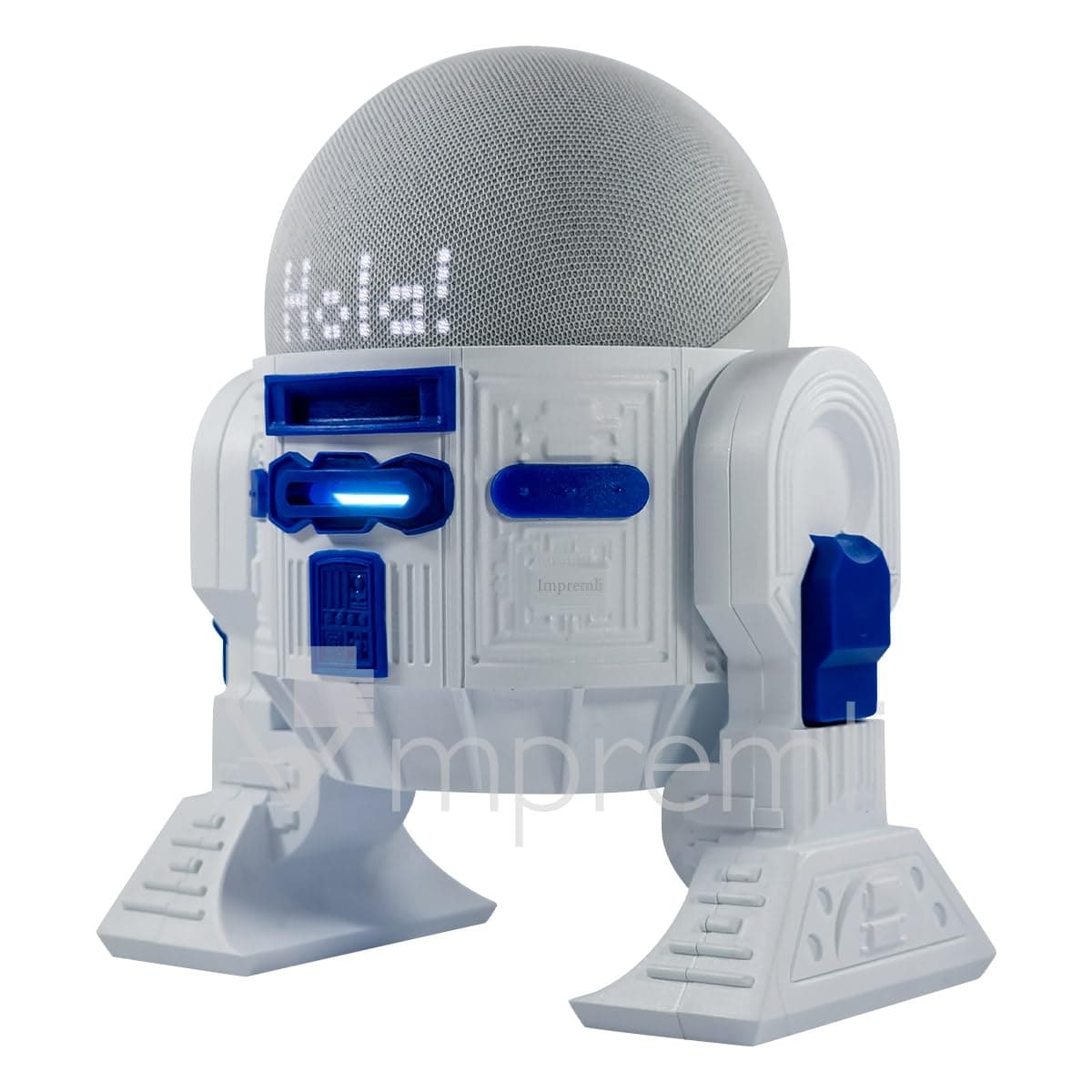 impremli Android Rus-T1 Stand Speaker for Alexa Echo Dot 3 Gen 4 Gen 5 Gen HomePod Mini Google Home Mini / Nest Mini y genericos (White Blue)