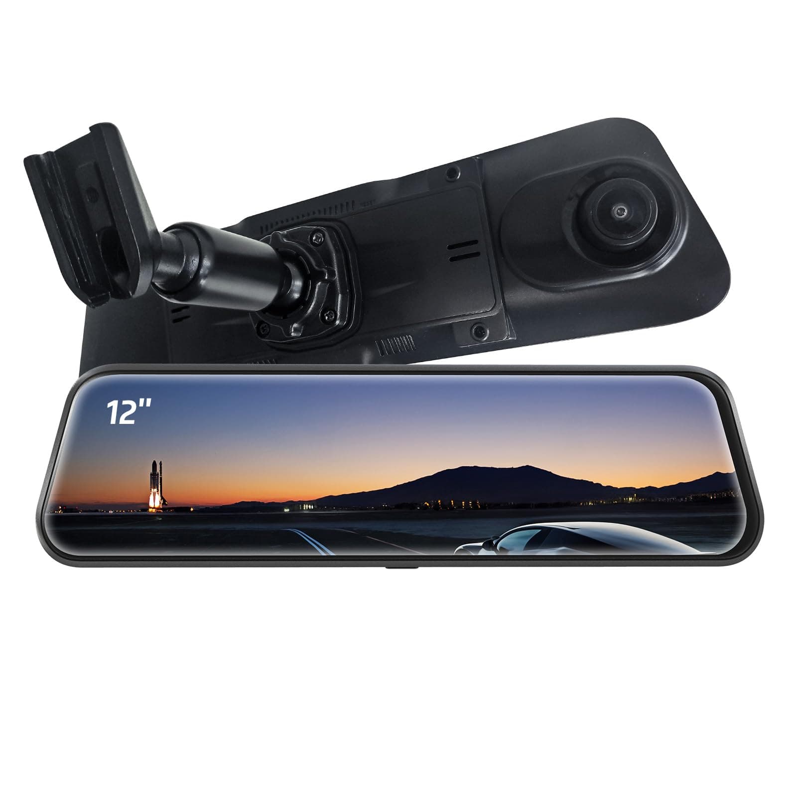 pelsee Bracket for 12‘’ Mirror Dash Cam Rear View Dash Camera Mount