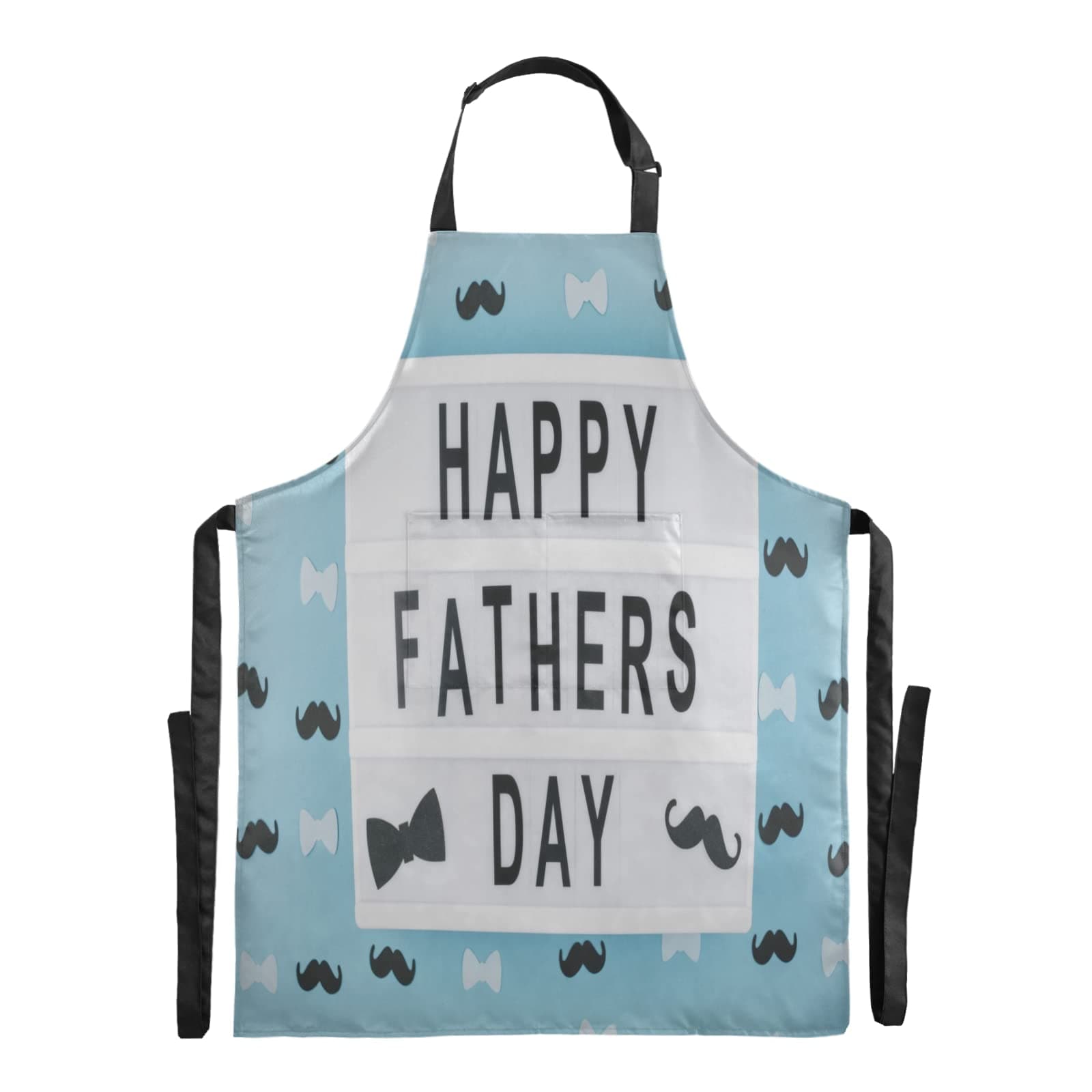 Fater's Day Pattern Bib Apron Cooking Kitchen Aprons With Adjustable Straps And 2 Pockets Water Oil Stain Resistant For BBQ Drawing Women Men Chef