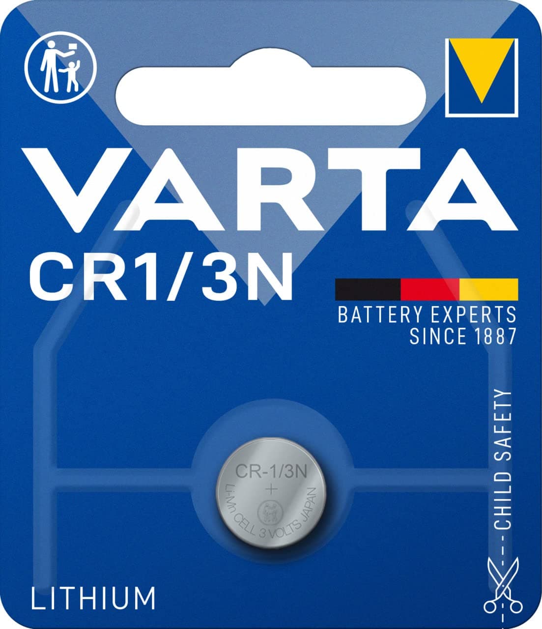 Batteries Electronics CR1/3N Lithium button cell 3V battery 1-pack, Button cells in original blister pack of 1