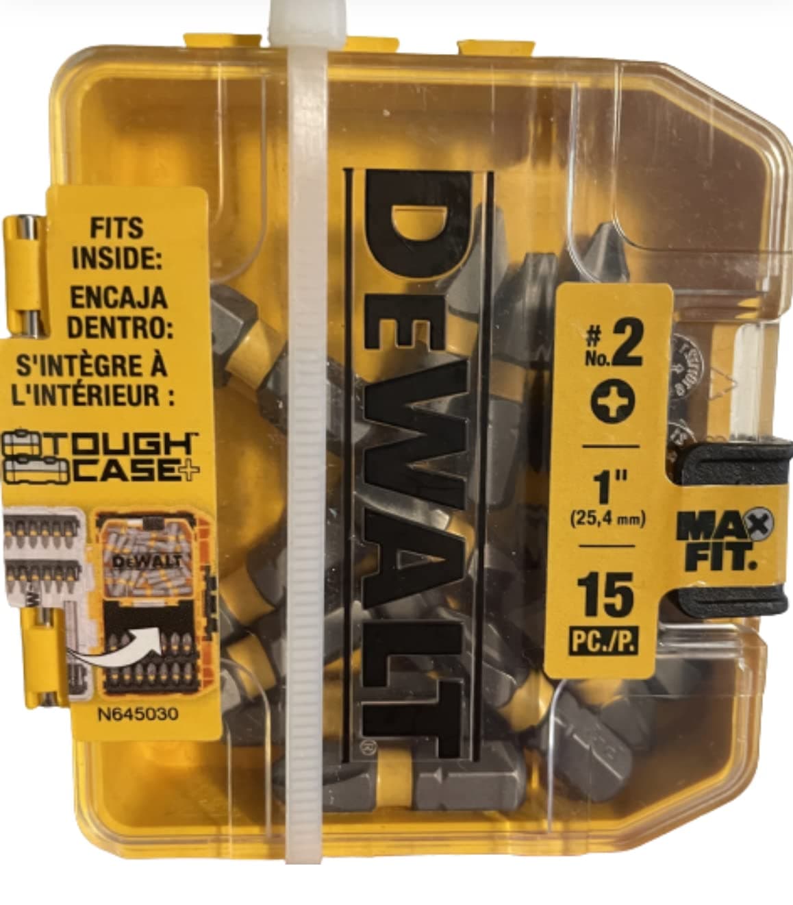 DeWalt DWA1PH2MF15 MaxFit Phillips #2 Insert Bits, 1", 15-Pack