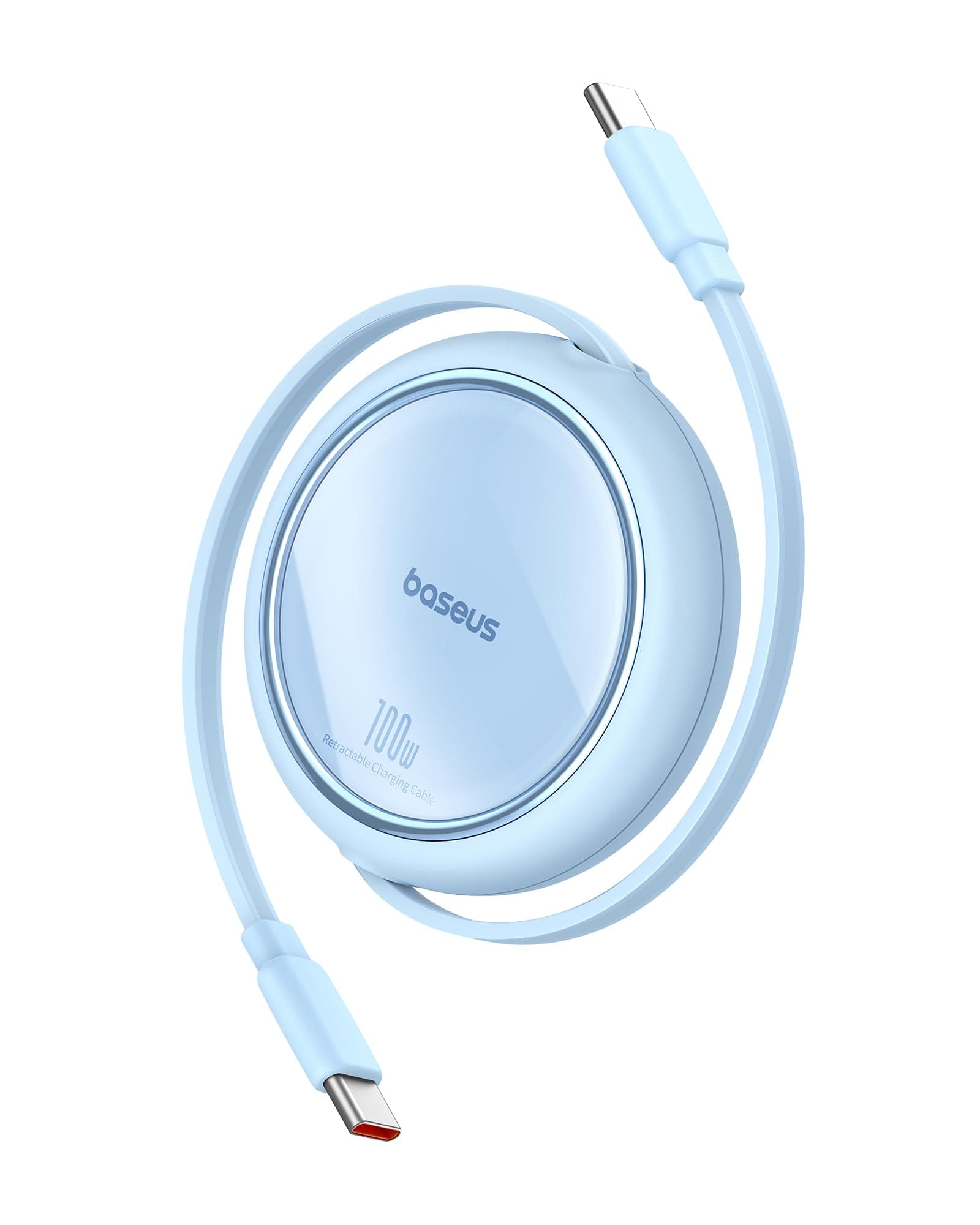 Baseus [VGP 2025 Award] Charging Cable, Retractable Type USB-C Cable, Fast Charging, 100W, 5A, PD Compatible, Tangle-free, Compact, Reel Type, Compatible with iPhone 16/15, Galaxy, iPad Pro, MacBook