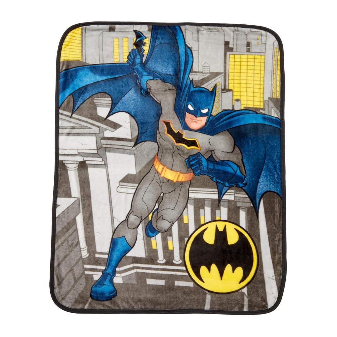 Batman DC Comics Kids Bedding Super Soft Silk Touch Throw, 40 in x 50 in, (Official Licensed Product) by Franco