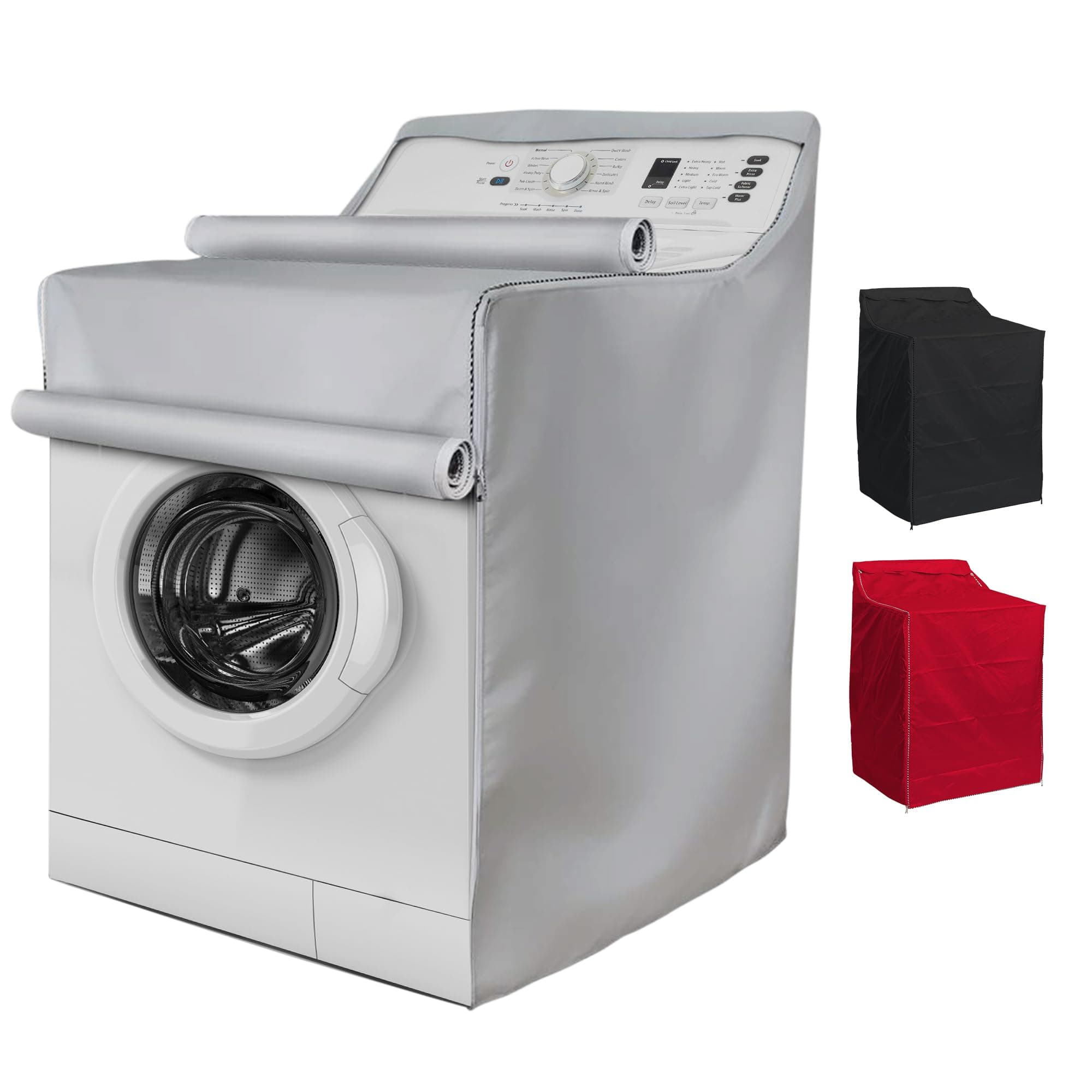 BlueStars Washing Machine Cover For Top-load and Front-load Washer/Dryer - Premium Outdoor Protection For Most Washer Dryer Cover - W29”x D28”x H43” (Silver)