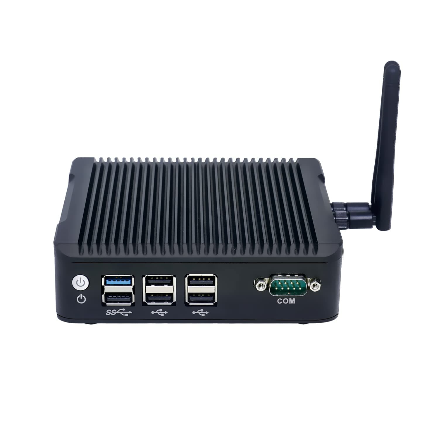 HUNSNFanless Mini PC, Industrial Computer, Windows 11 or Linux Ubuntu, Intel Celeron J1900, BX07, COM, 2 x LAN, HDMI, VGA, Vesa Mount, WOL, PXE, Watchdog Supported, 4G RAM, 128G SSD