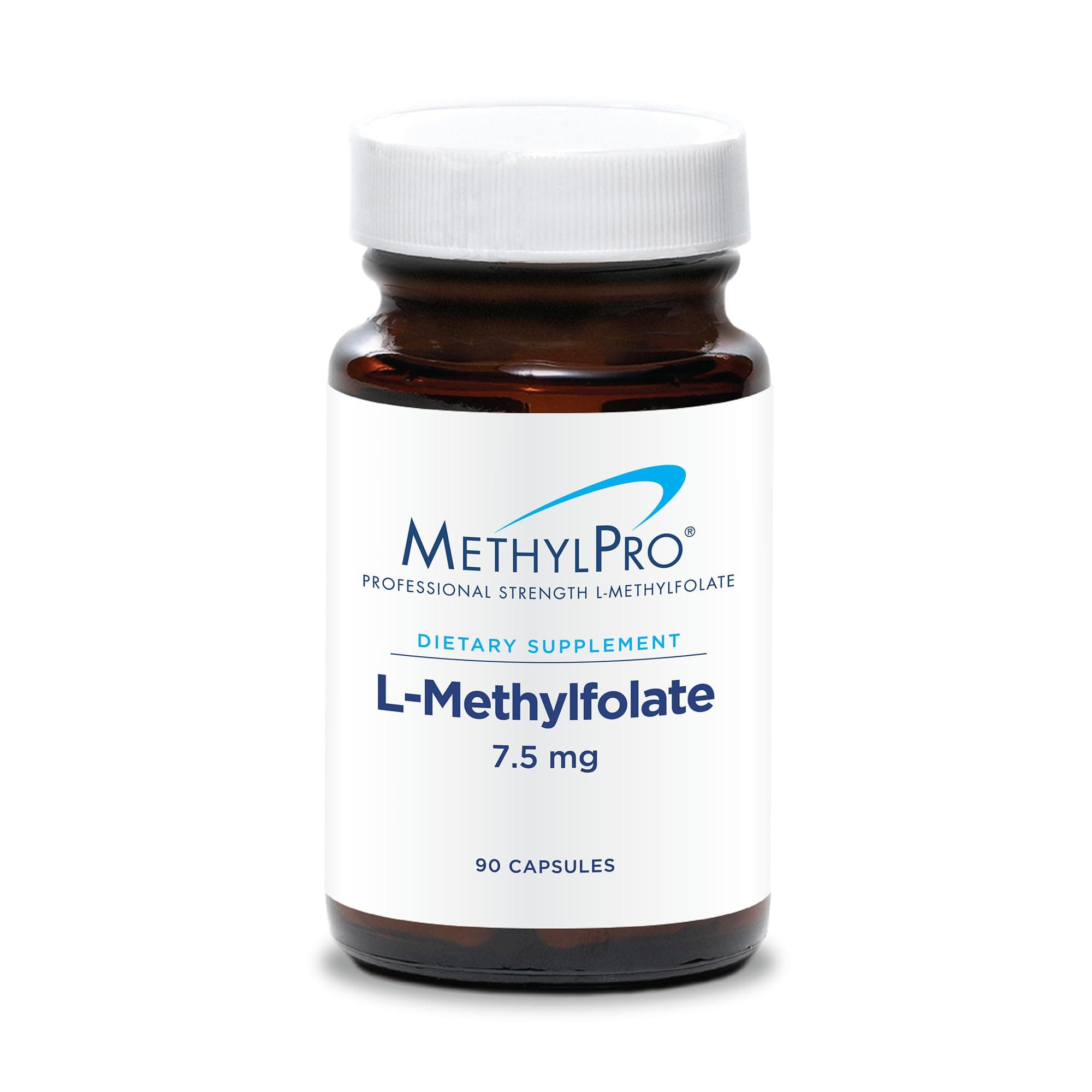 MethylPro L-Methylfolate 7.5 mg - Supports a Healthy Mindset - Active Folate for Methylation Support & Biochemical Reactions - Highly Bioavailable - Flexible Dosing - 90 Servings - 90 Capsules