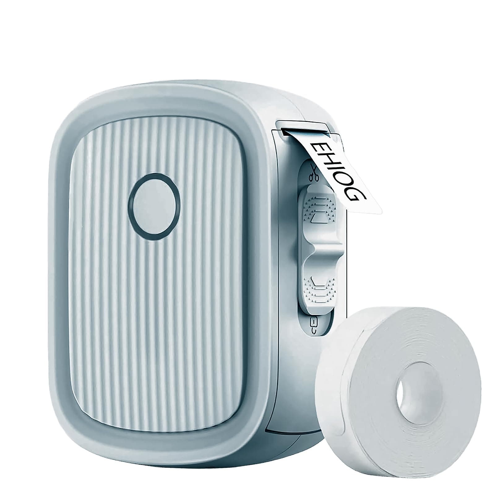 EHIOG Version Label Maker Machine with Tape,203DPI Portable Thermal Printer,Bluetooth Handheld Sticker Printer for Home Office Organization iOS Android Mini Inkless Labeler USB Rechargeable(Blue)