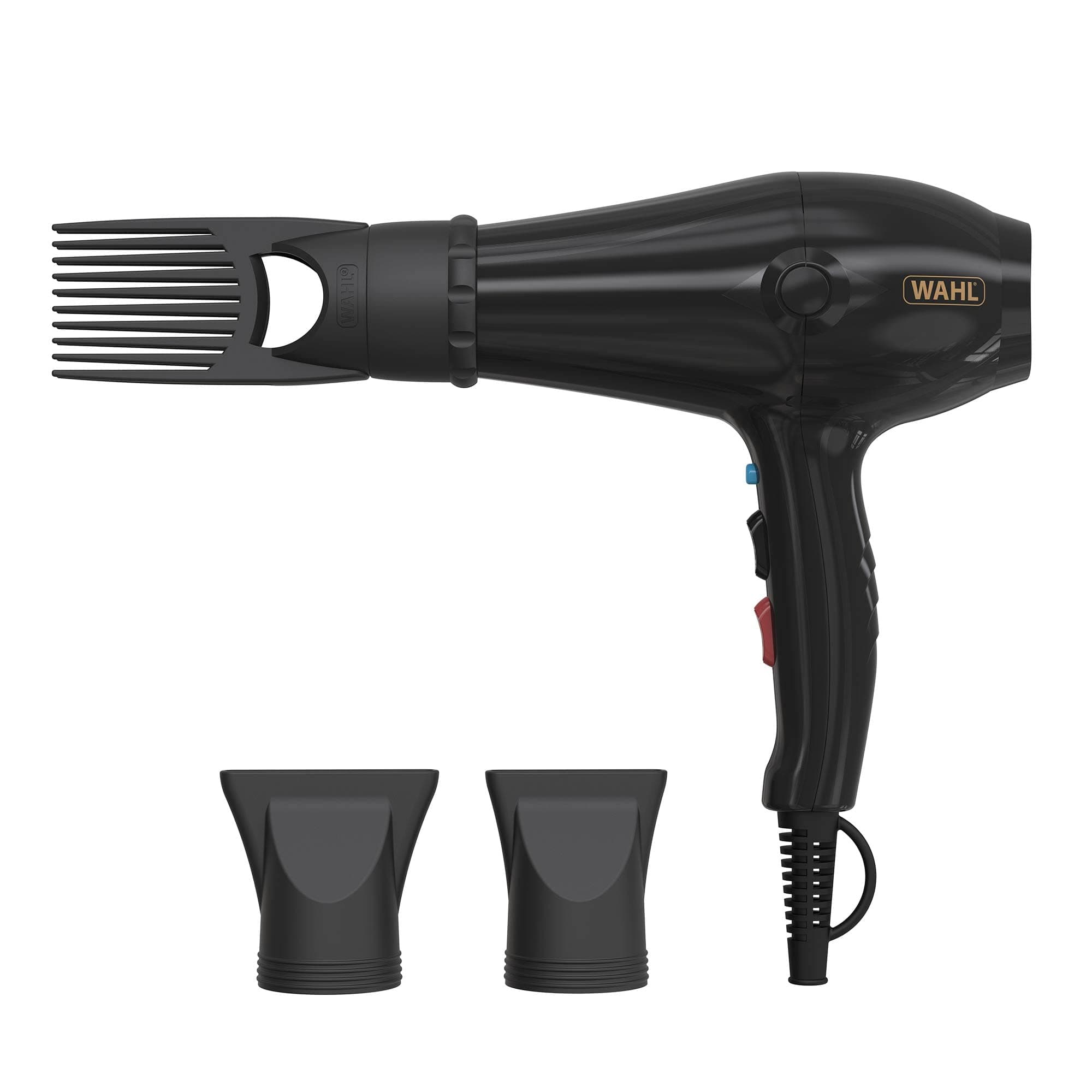 Hairdryer, PowerPik 5000, Dryer Women, Hair Dryer with Pik Attachment, Afro Hairdryer, Afro-Caribbean Hair, Three Heat Settings, Anti-frizz Drying