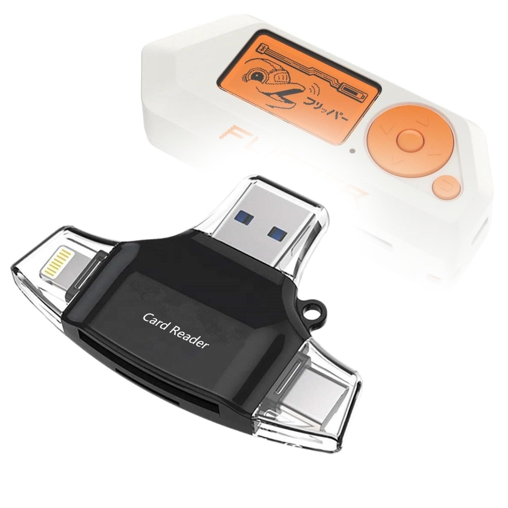 BoxWave Smart Gadget Compatible with Flipper Zero - AllReader SD Card Reader, microSD Card Reader SD Compact USB - Jet Black