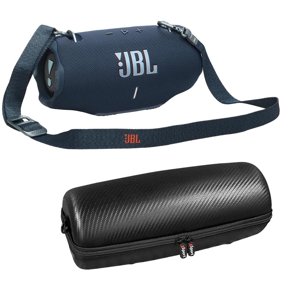 Xtreme 4 Bluetooth Speaker Bundle with Shoulder Strap and gSport Case (Blue)
