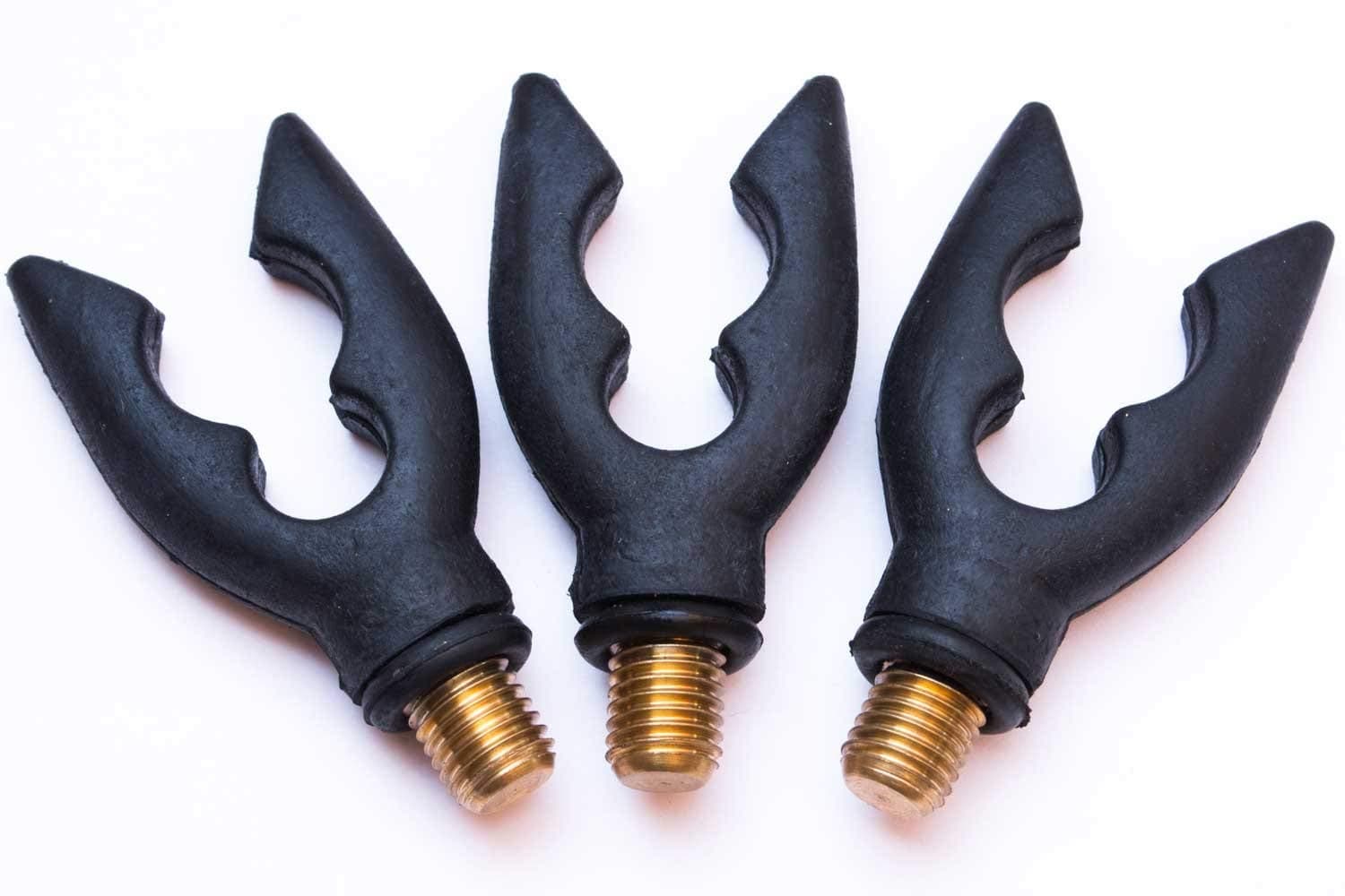 3 x Phoxinus rubber butt rests, back/rod rests. For use with rod pods etc. Suits virtually all fishing rods. Ideal for carp, course, match fishing