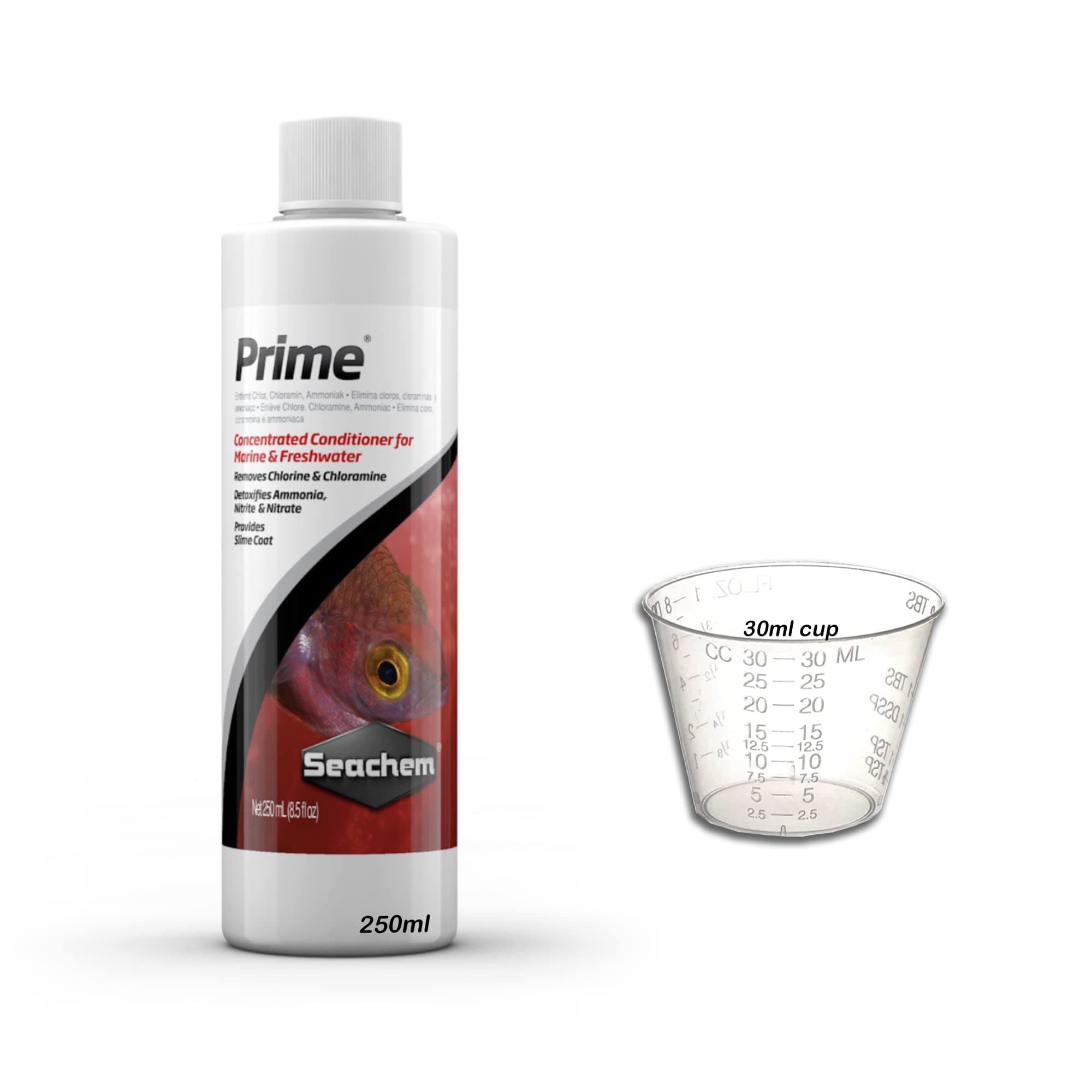 Seachem - Prime 250 ml with 30ml Dosing Cup Bundle