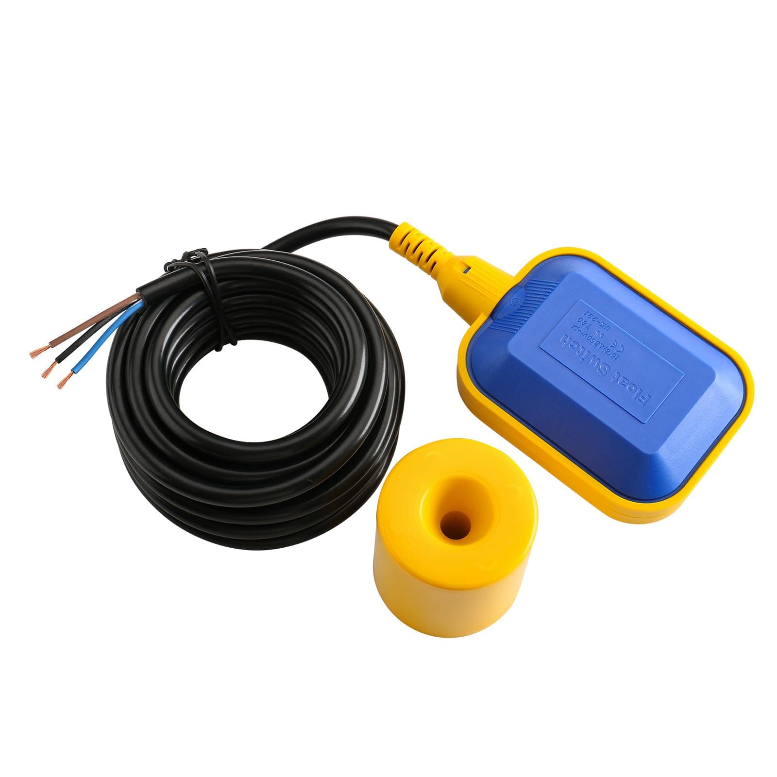 Baomain 10M 32ft Cable Float Switch, Water Level Controller, for Tank Pump, Water Tank or Sewage System On Auto Pilot, with Counterweight