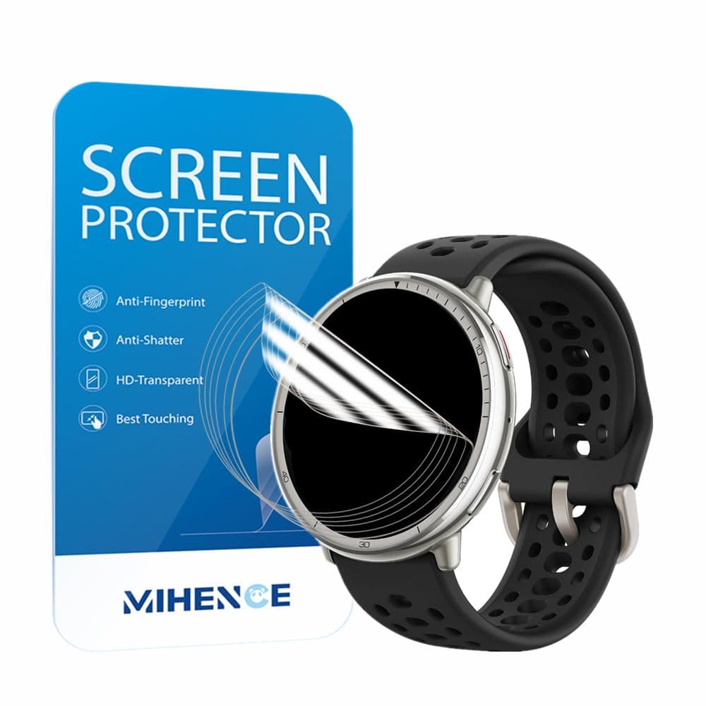 Screen Protector Compatible with Amazfit Active 2 Smartwatch, TPU HD Screen Protector [Pack of 6]