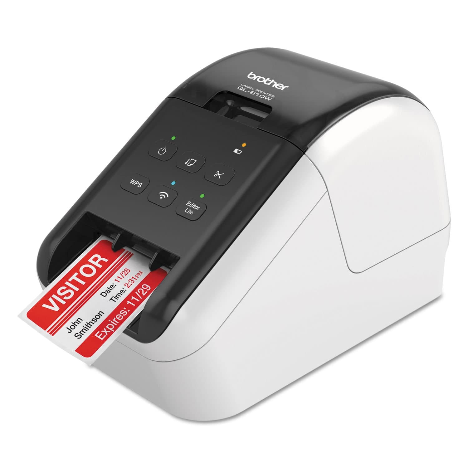 Brother QL-810W Professional Label Printer with USB and WiFi connectivity, Ultra-Fast Printing up to 110 Labels per Minute with Standard Address Label in Monochrome, Black & Red Printing Available
