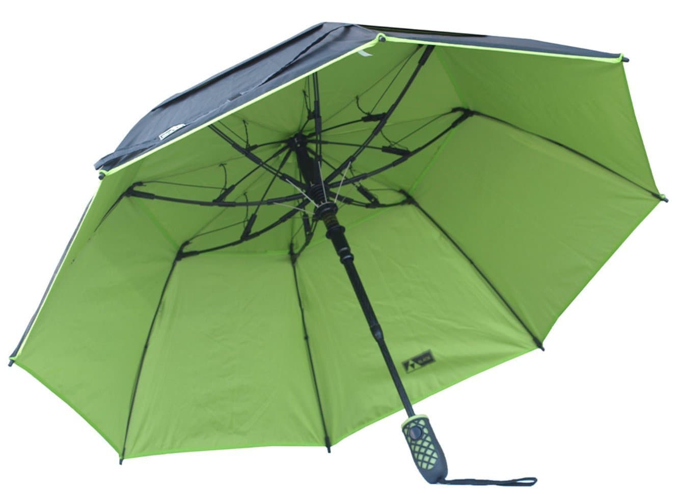 Solo 46" Wind Resistant Umbrella, Black/Lime
