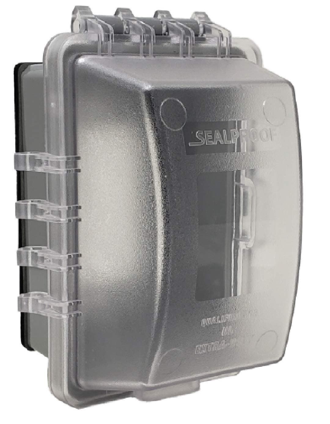 Sealproof Deep Base for Vinyl Siding and Recessed Surfaces While in Use Lockable 1-Gang Outdoor Exterior Outlet Cover | Horizontal/Vertical Weatherproof Extra Duty Bubble Cover