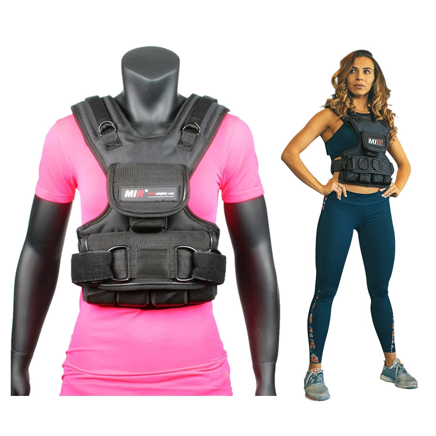 Womens Weighted Vest 10lbs - 50lbs Solid Iron Weights