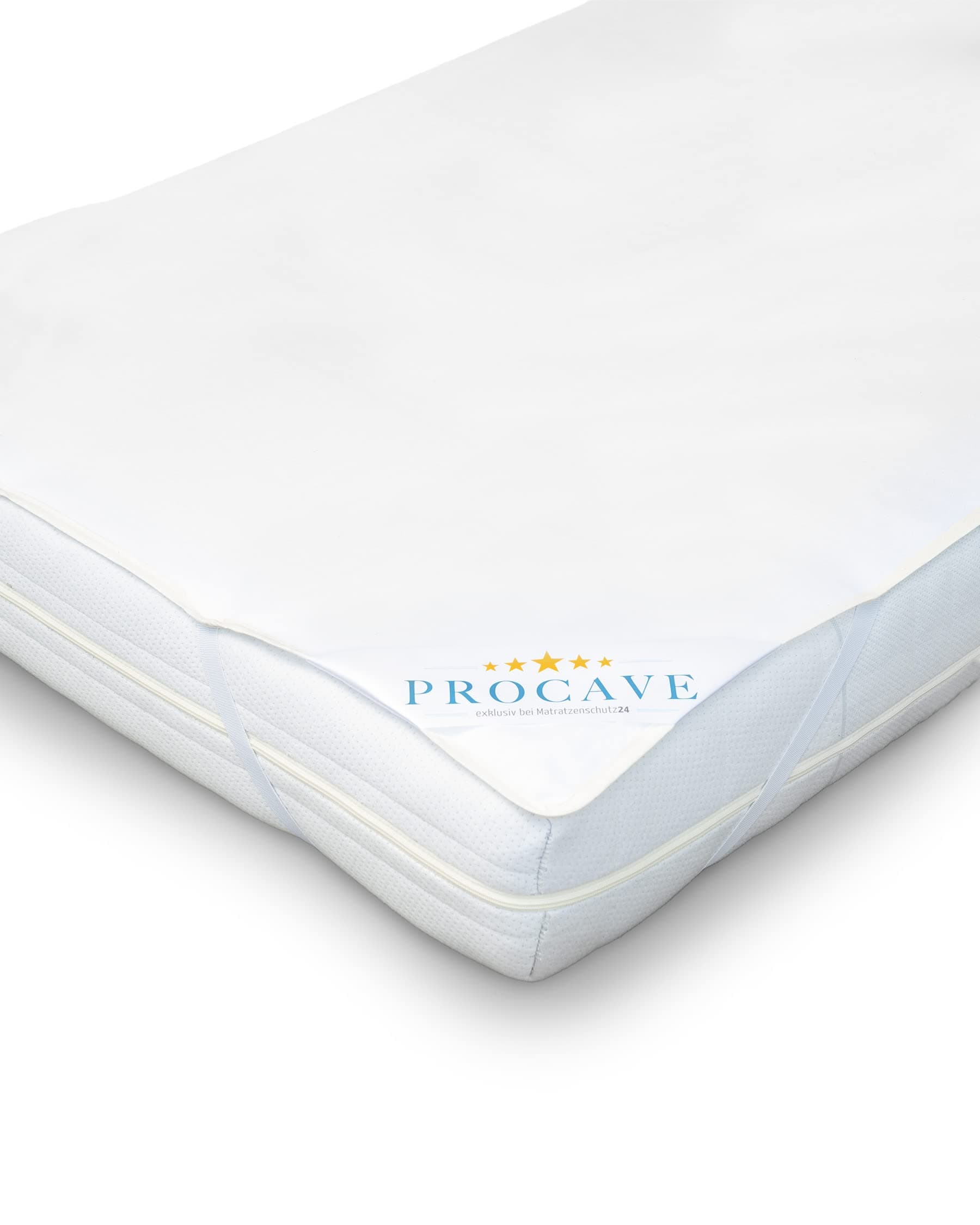 PROCAVE, Waterproof Mattress Protector, Cot Bed Sheets, Water-Resistant Molleton Mattress Cover, Made in Germany, Multiple, 90x190 cm