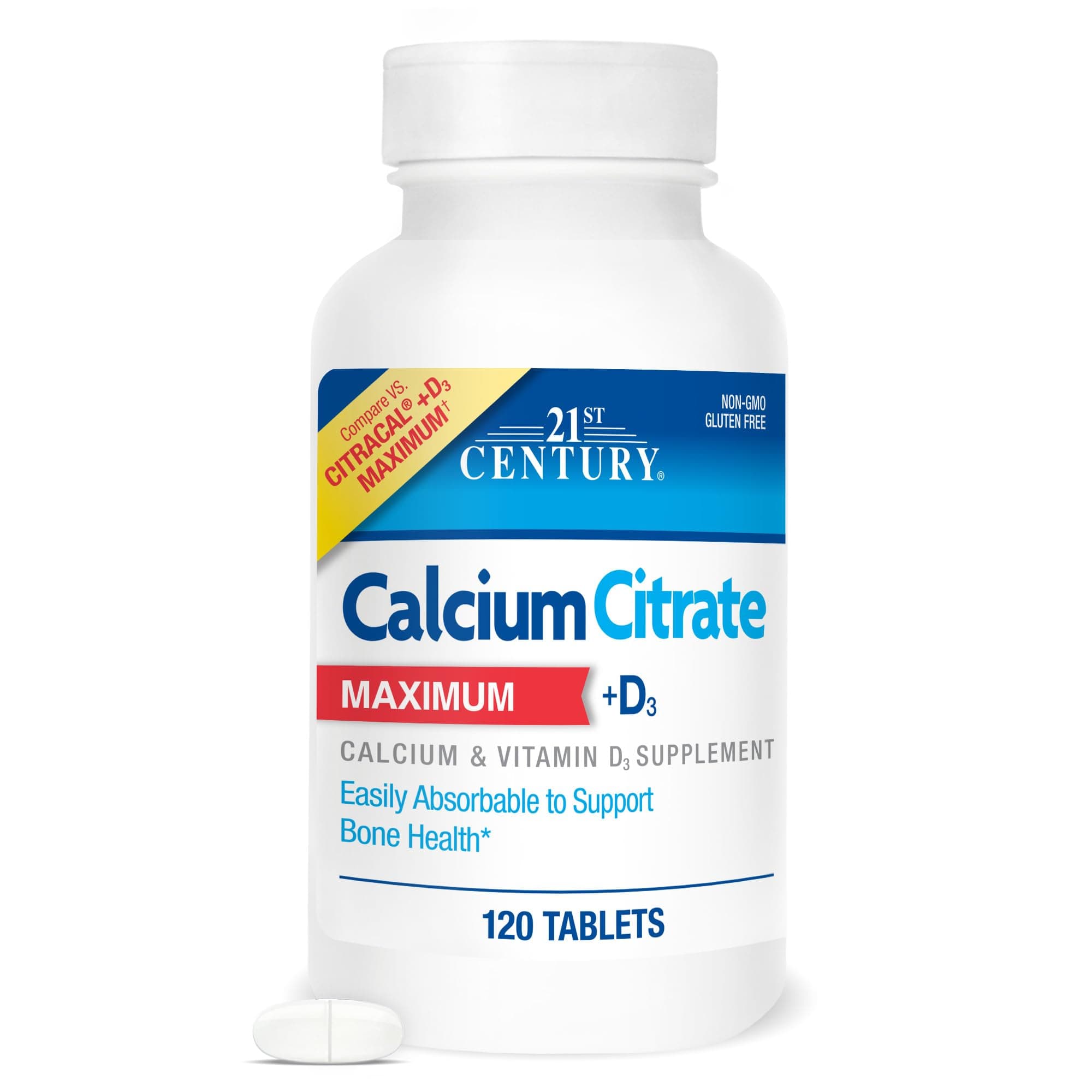 Calcium Citrate Plus D Maximum Caplets, 120 Count (27493)