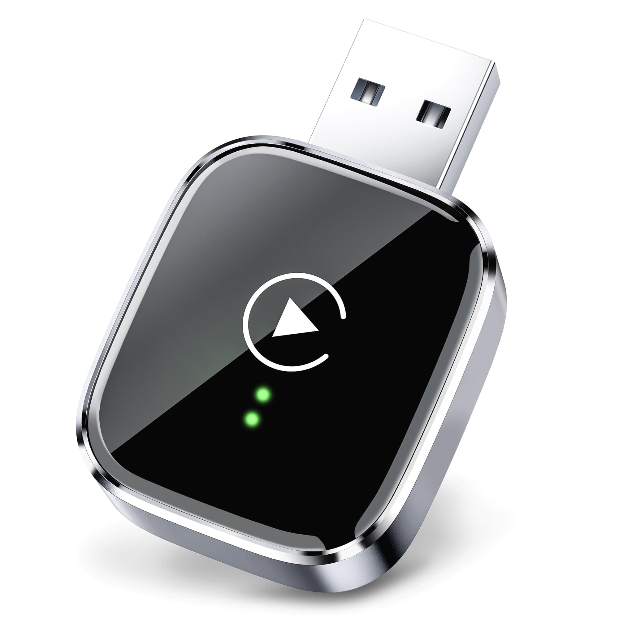 Redlake Wireless CarPlay Adapter for iPhone Mini Size Wireless for Apple CarPlay Adapter USB & USB-C/Type-C Plug and Play (Matte Black)