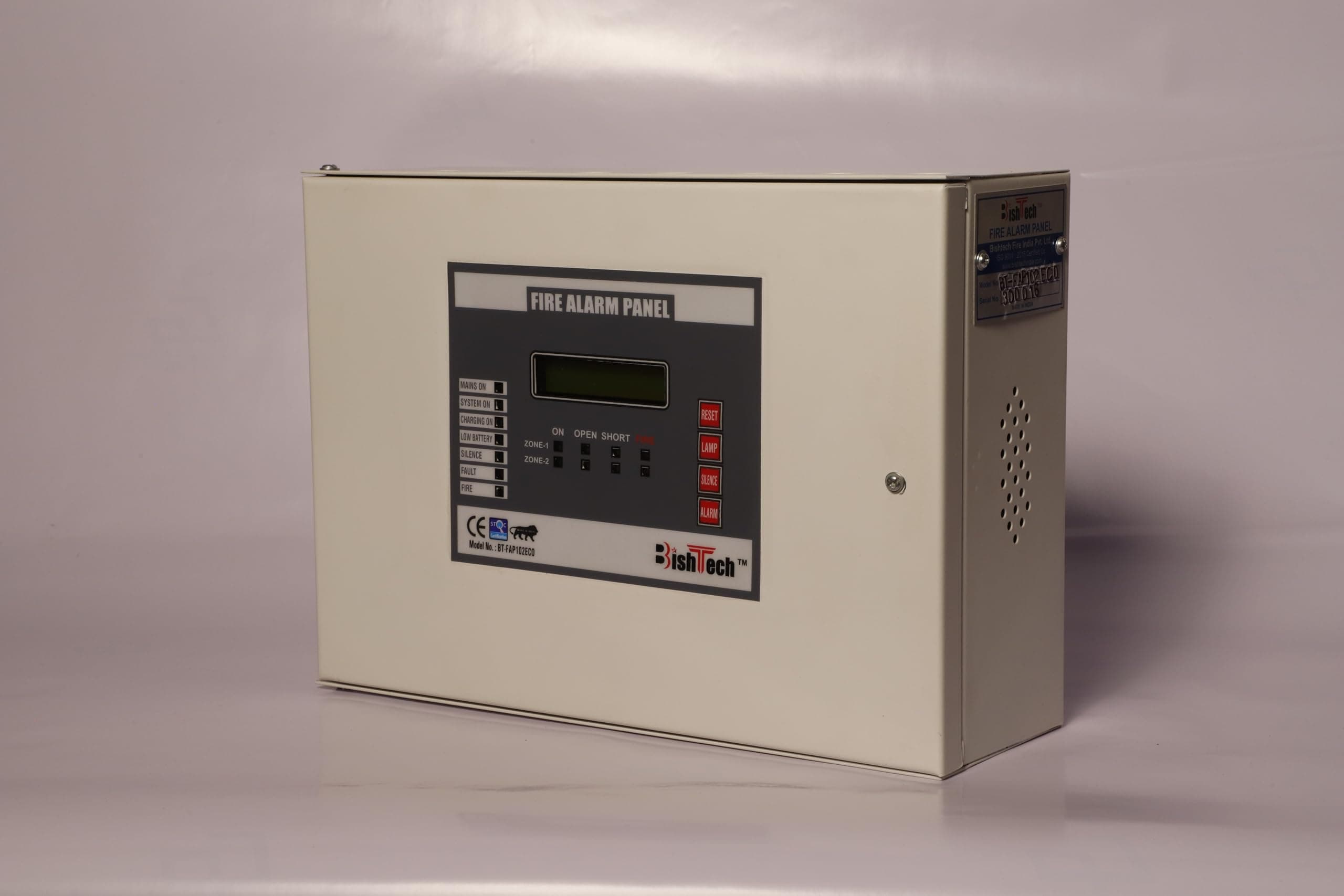 2 Zone eco Fire Alarm Control Panel Make Bishtech