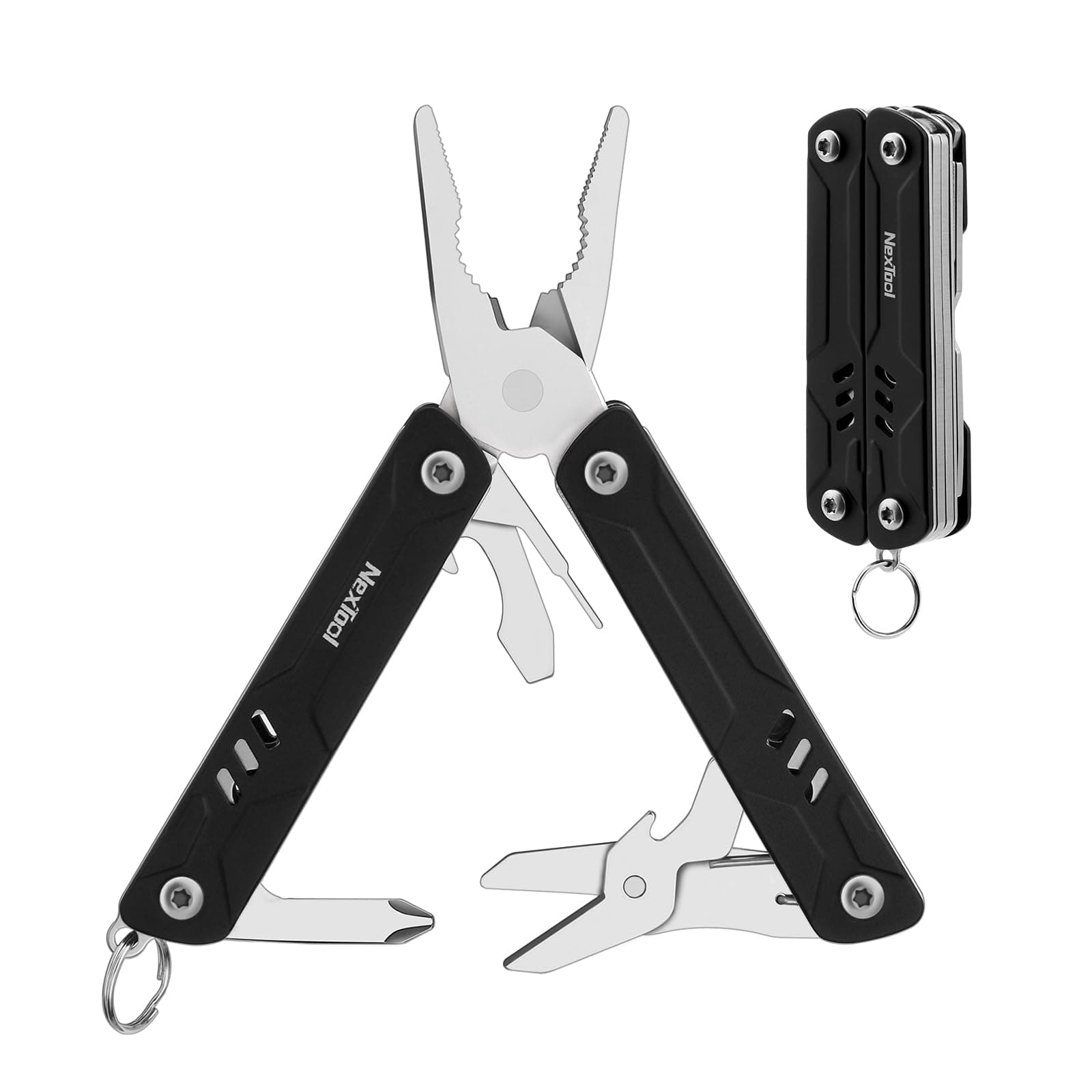 NexTool Mini Multitool - 9 in 1 Keychain Multitool with Needle Nose Pliers, S...