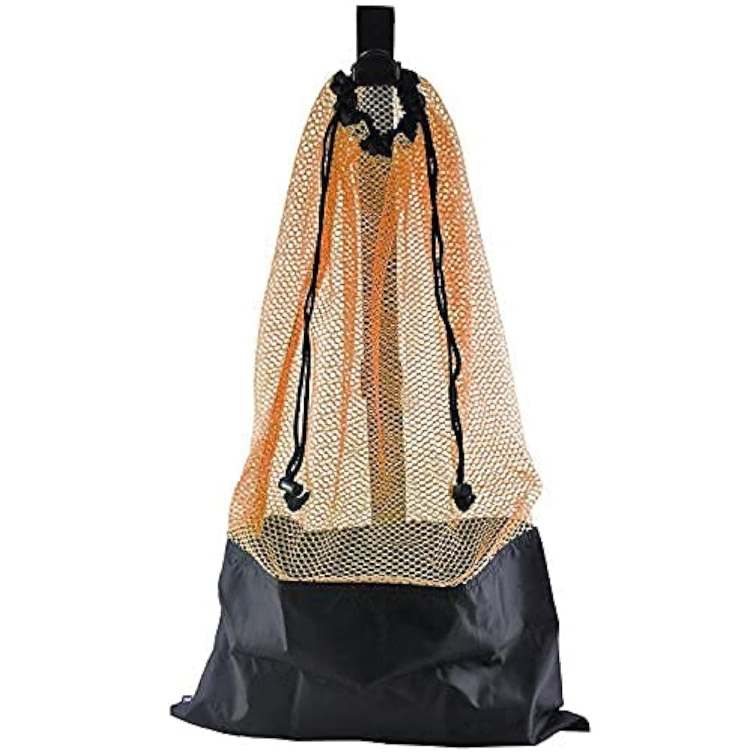 ScubaMax Mesh Bag Draw String w/Shoulder Strap (Orange, One Size)