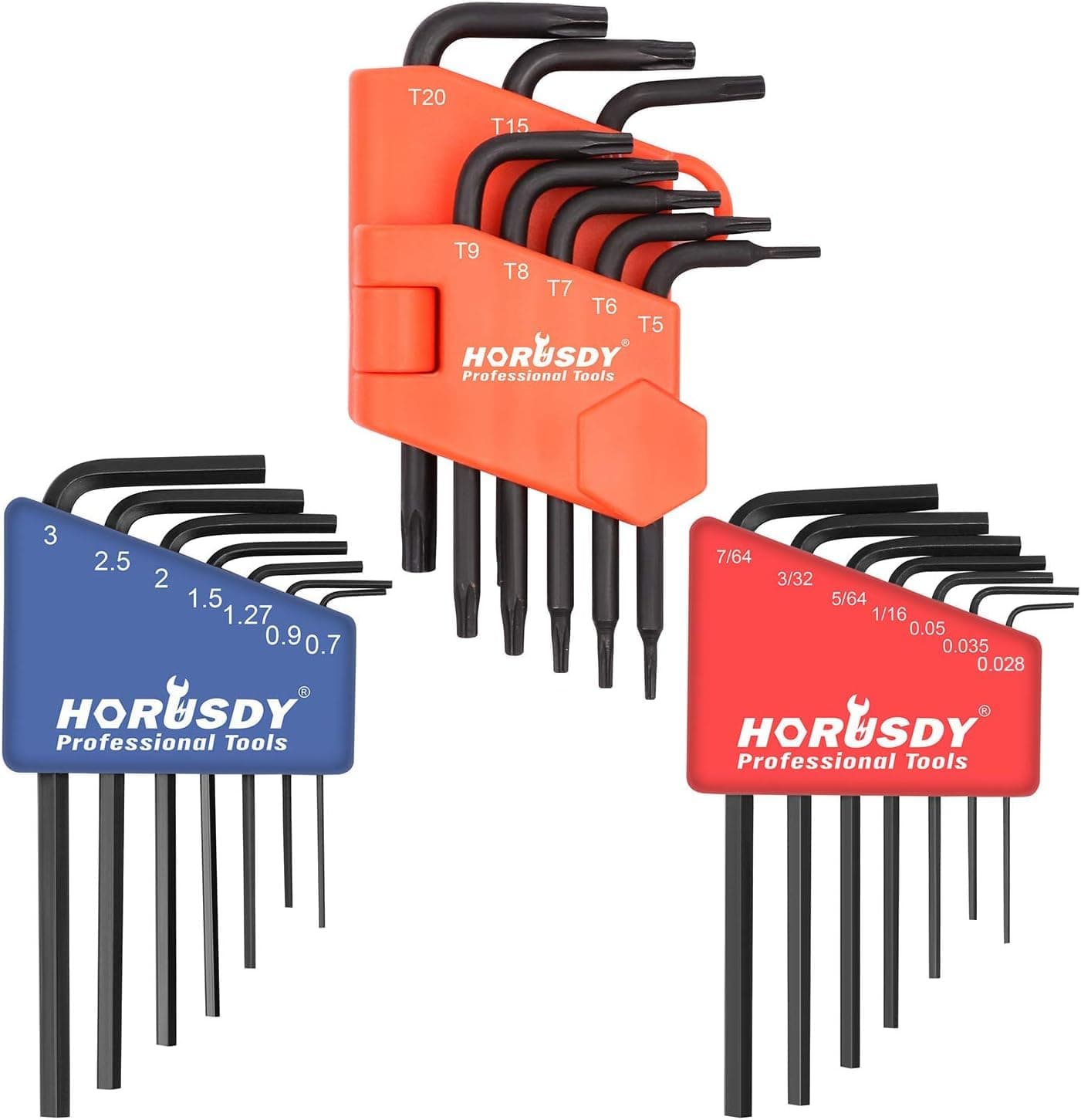 SEDY 22 Piece Mini Hex Key Allen Wrench Set - Hex/Torx, Metric/SAE (3-IN-ONE, Cr-V)