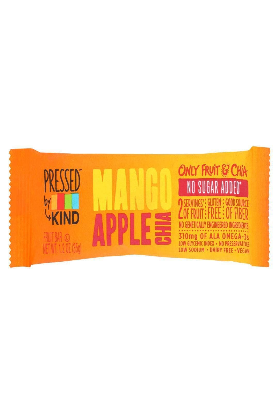 Pressed by KIND Bars, Mango Apple Chia, 4 Count (Pack of 4)