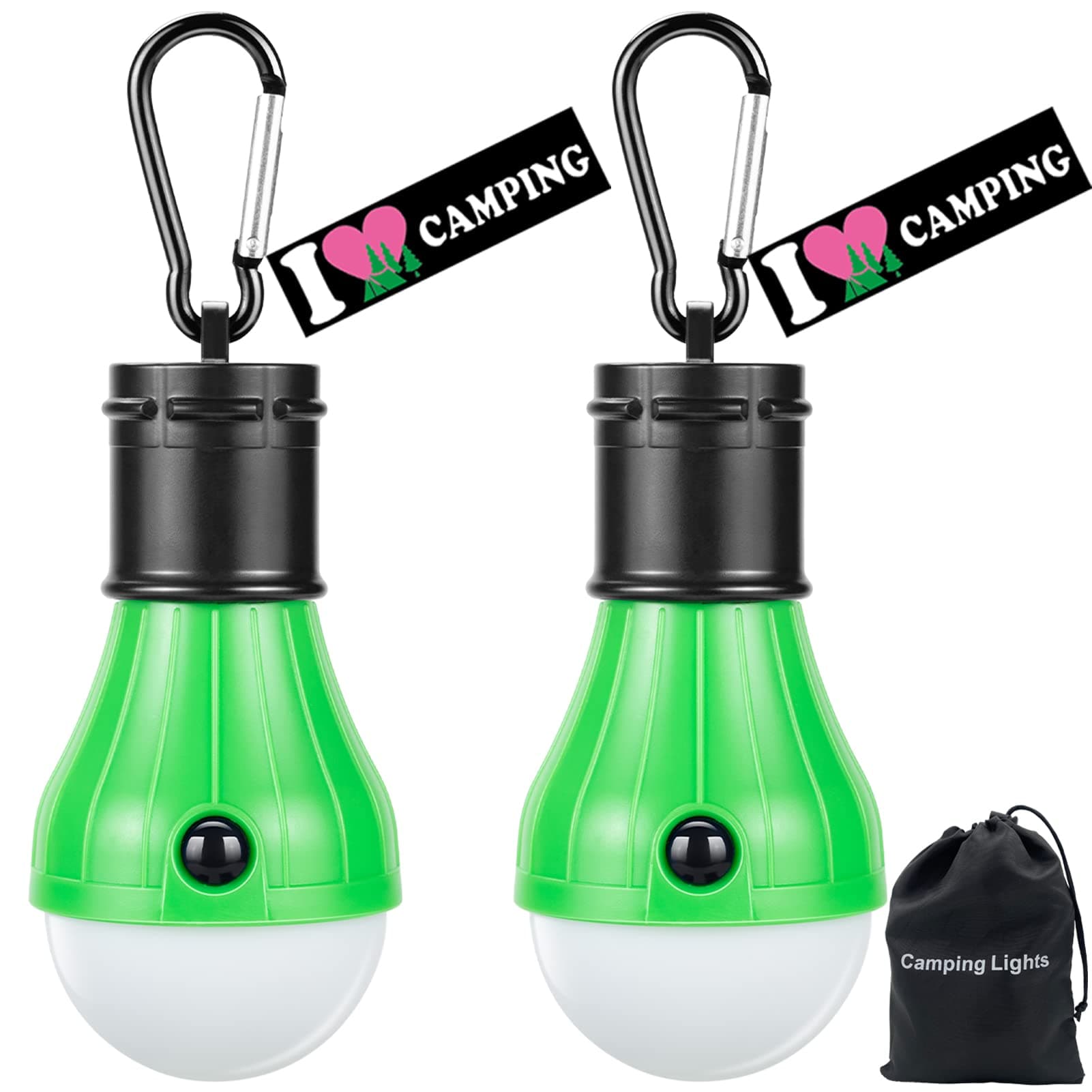 DoukeyLED Camping Light [2 Pack or 4 Pack] Portable LED Tent Lantern 4 Modes for Backpacking Camping Hiking Fishing Emergency Light Battery Powered Lamp for Outdoor and Indoor