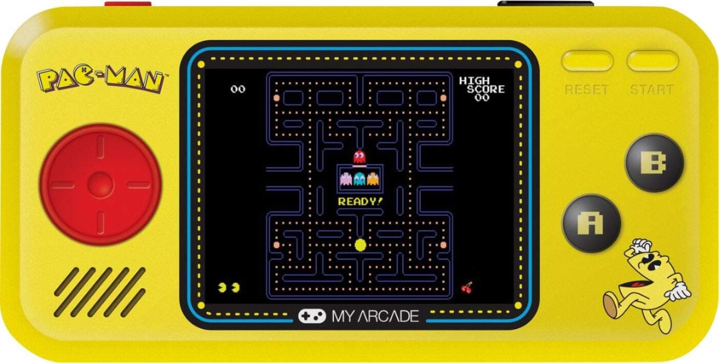 Pac-Man Pocket Player Handheld Game Console: 3 Built In Games,DRMDGUNL3227, Yellow