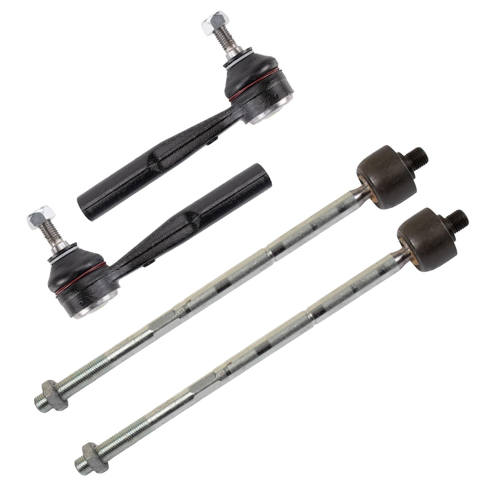 Inner and Outer Tie Rod Set 4 Piece Compatible with 16-19 Fiat 500X 20 Fiat 500X without 19 Inch Wheels 15-18 Jeep Renegade L4 1.4L 15-18 Jeep Renegade L4 2.4L