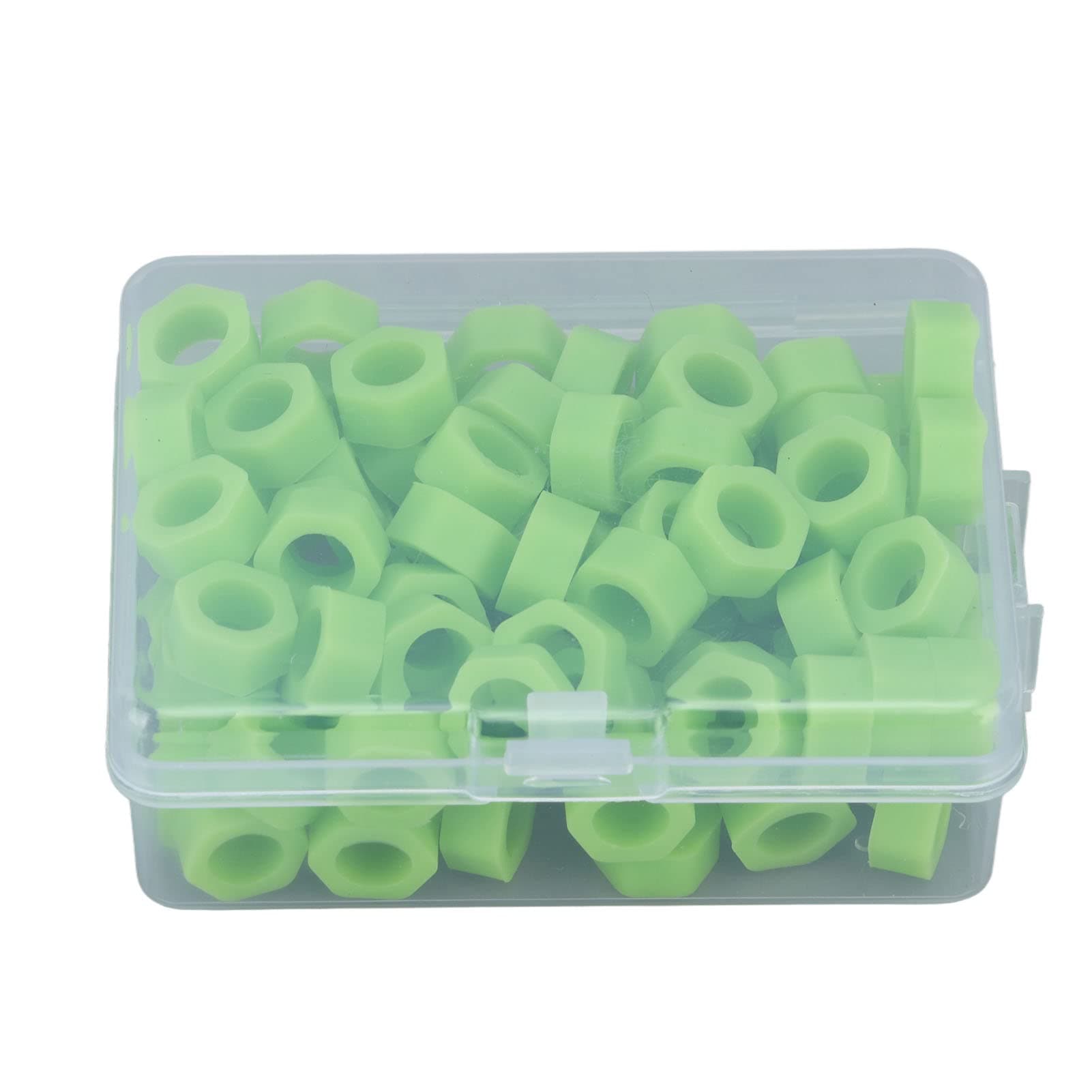 100pcs Dental Code Rings Silicone Color Code Instrument Rings for Instruments Identification (Green)
