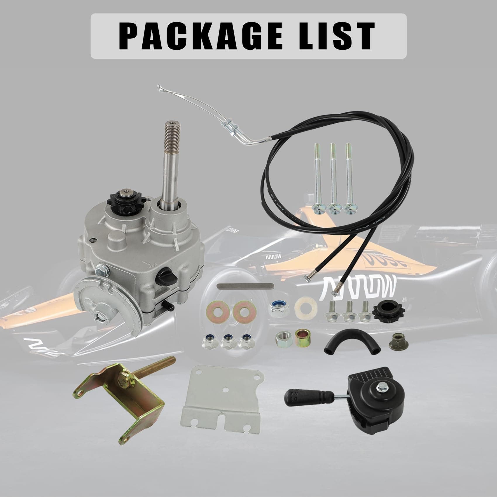 Go Kart Forward Reverse Gearbox Replacement for 2HP-13HP Engine Local 10T #40 41 and 12T #35 TAV30 Series, 3 Shift Modes 2300 RPM