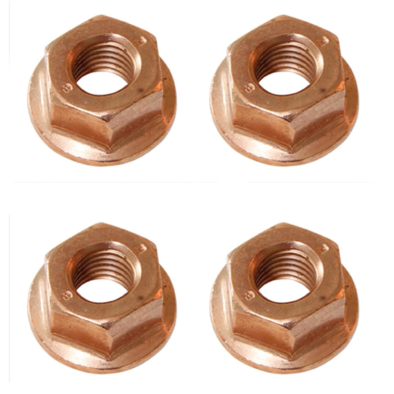 – 20 pcs Exhaust Manifold Nuts Head Stud Nut M10 Hex Copper Self Locking Compatible with BMW Series Toyota Honda 90212-SA5-003 Accord Civic