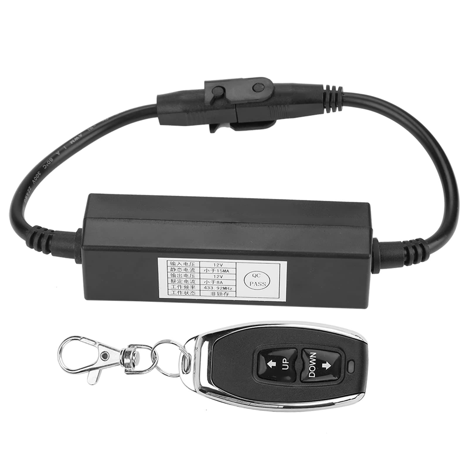 Tiiyee 12V Wireless Remote Control Switch, DPDT Relay Controller for Linear Actuator, Forward Reverse Motor Control for Electric Curtain Garage Door Water Pump Lock Stroke DC Motor Mounting (12V DC)