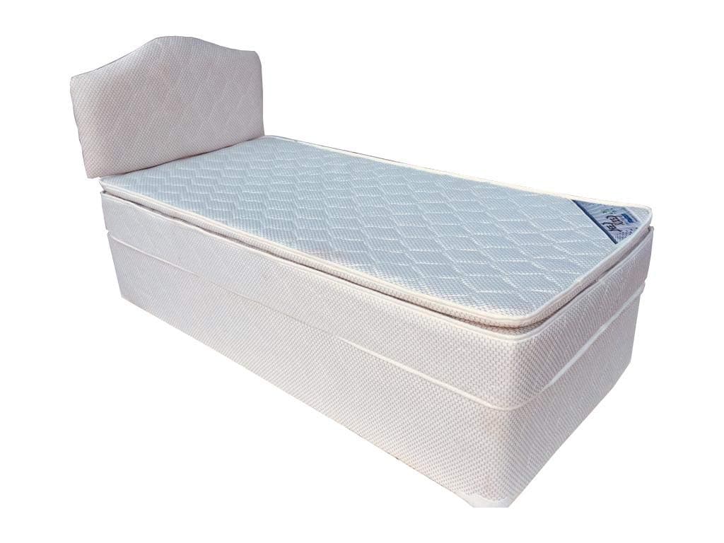 Deep Sleep Every Night Devan Bed With Headboard With Spring Pillow Top Mattress 90X200 Cm