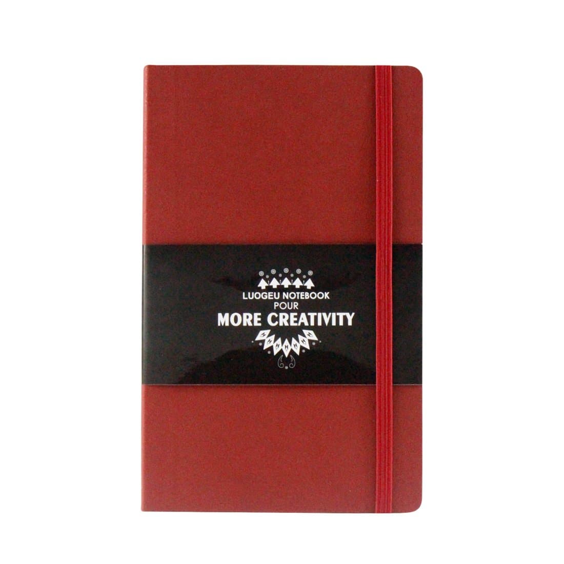 Grid Notebook A5 - Soft Cover Squared Notebook, 100gsm Thick Paper, Lay Flat,Elastic Closure, Red
