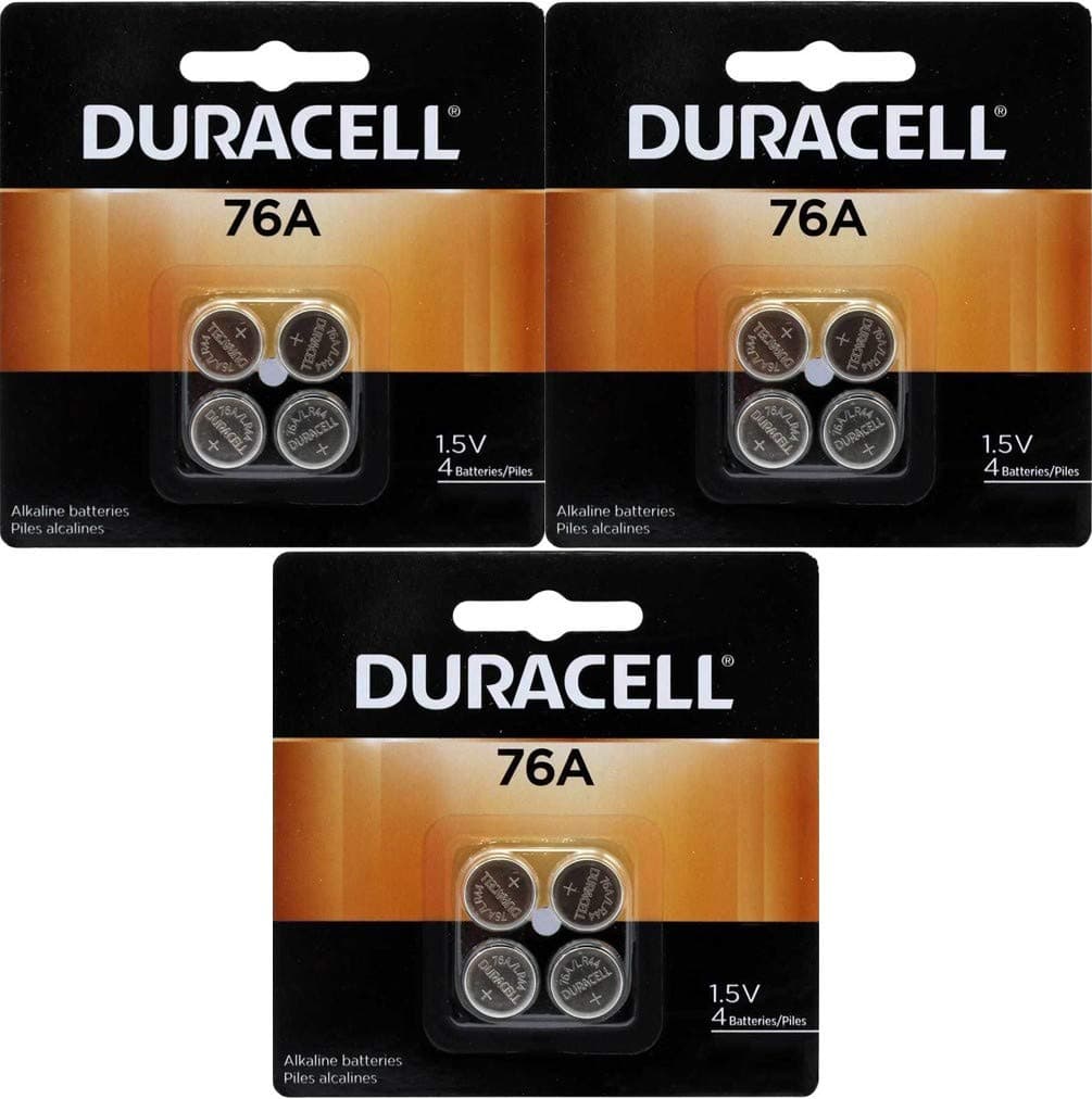 76A LR44 Duralock 1.5V Button Cell Battery 12 Pack
