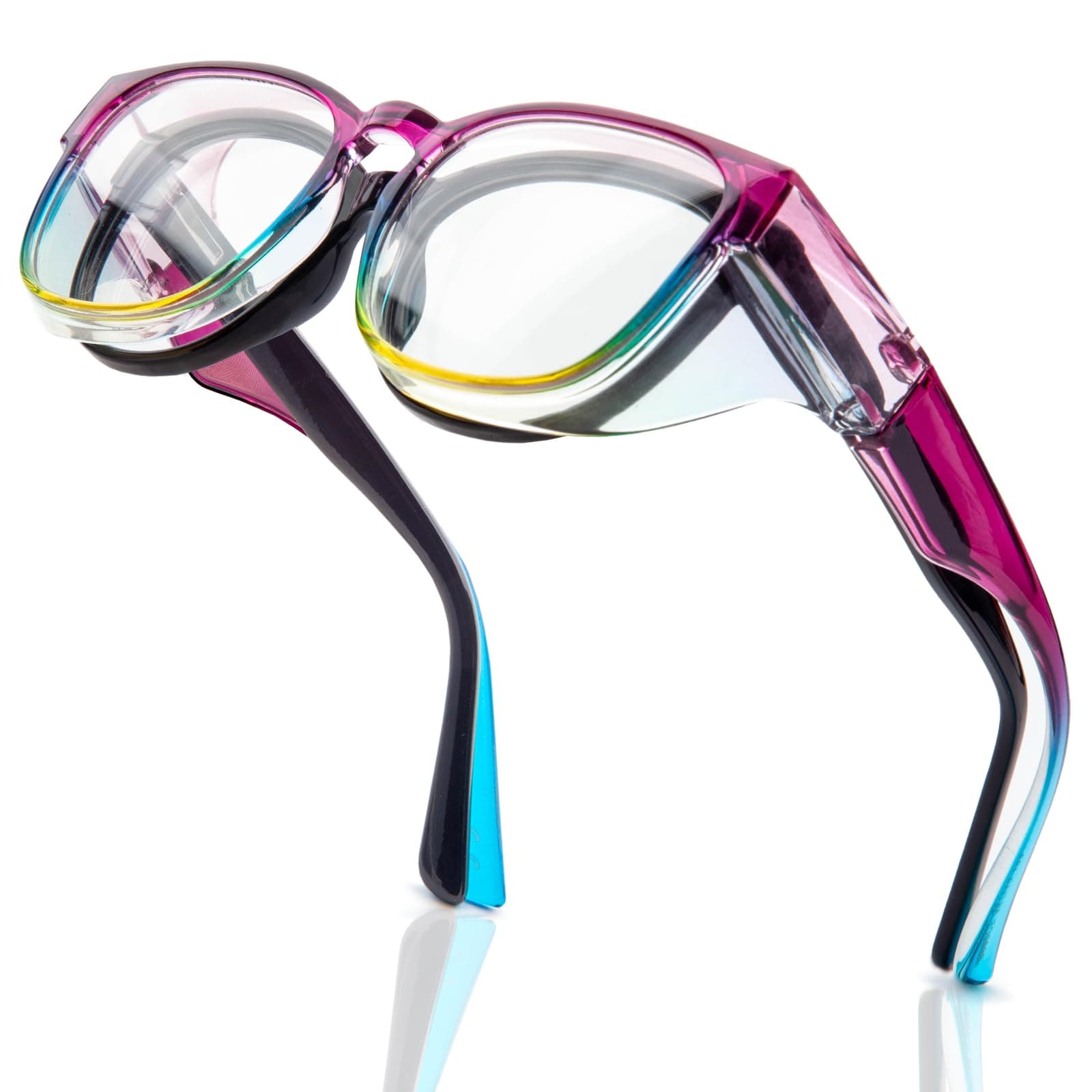 LianSan Safety Glasses Over Eyeglasses for Women - Anti-Fog Goggles Fit Over Eyewear for ANSI Z87.1 Certified