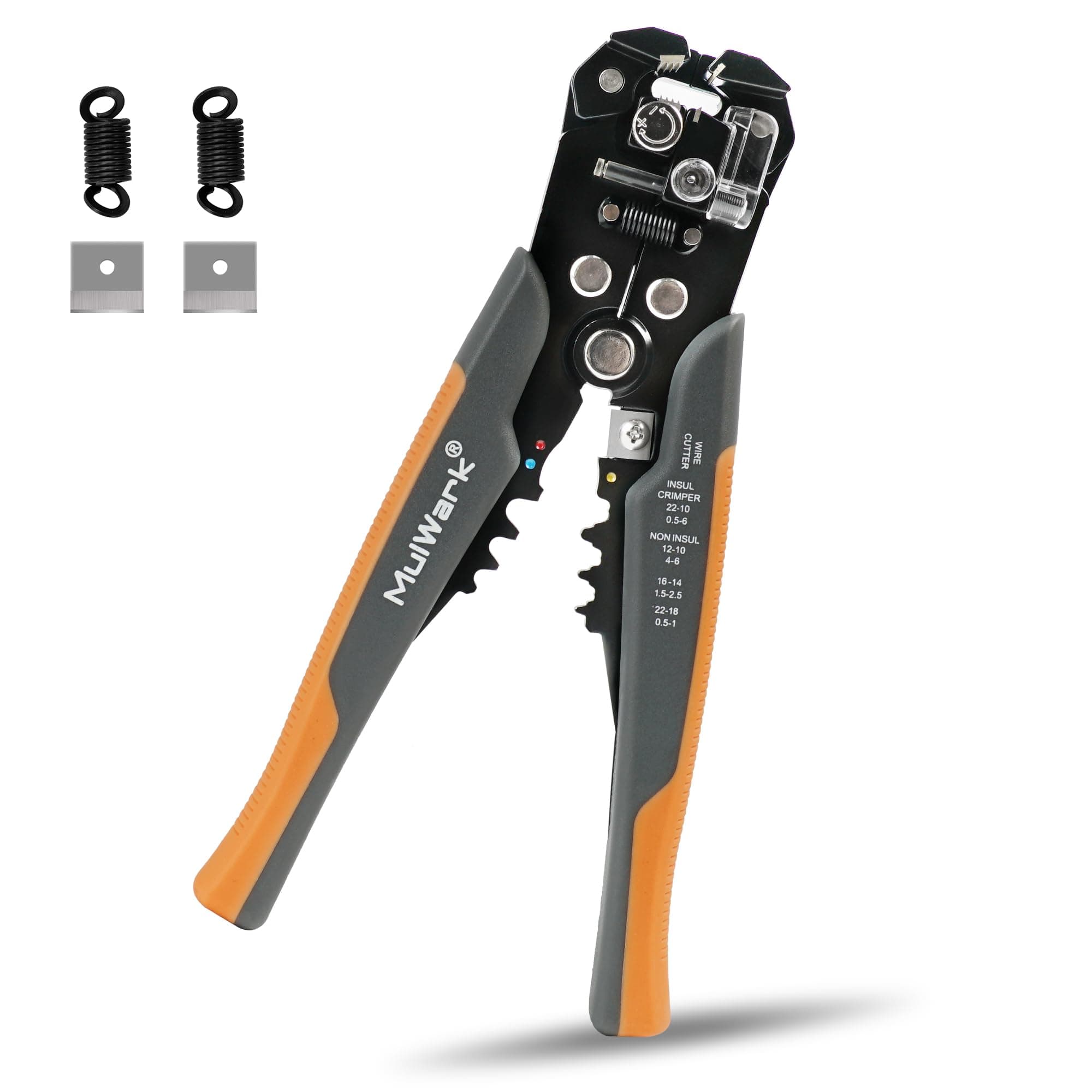 3-In-1 Multi Self Adjusting Wire Stripper/Cutter/Crimper - 8-Inch Universal Wire Stripper for Wire Stripping, Cable Cutting, Crimping Tools from 10 AWG to 24 AWG