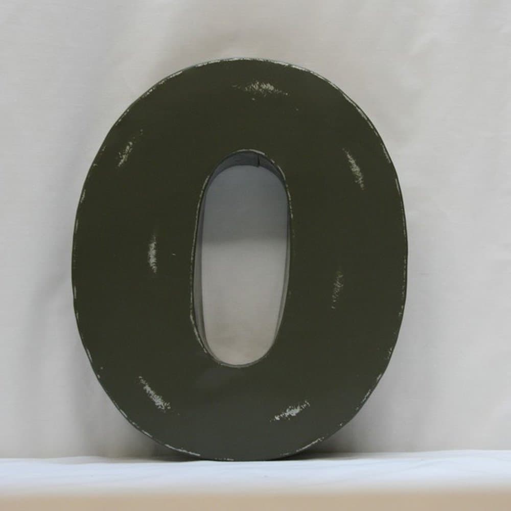 Metal Graphite Block Letter O