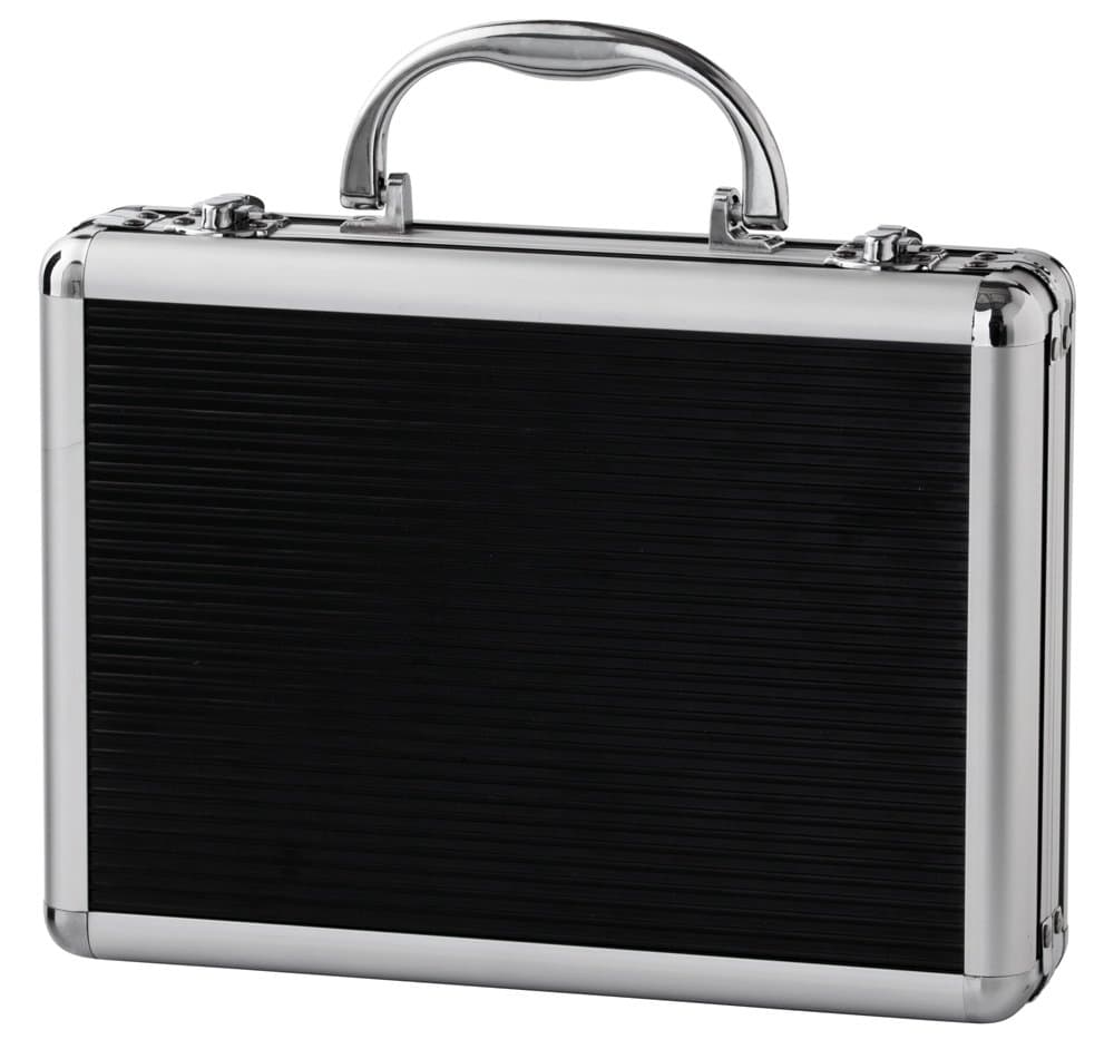 Casemaster Legion Aluminum Dart Case Holds 9 Steel Tip and Soft Tip Darts with Extra Space to Keep Flights in Shape, and Numerous Pockets and Tubes for Storage of Accessories