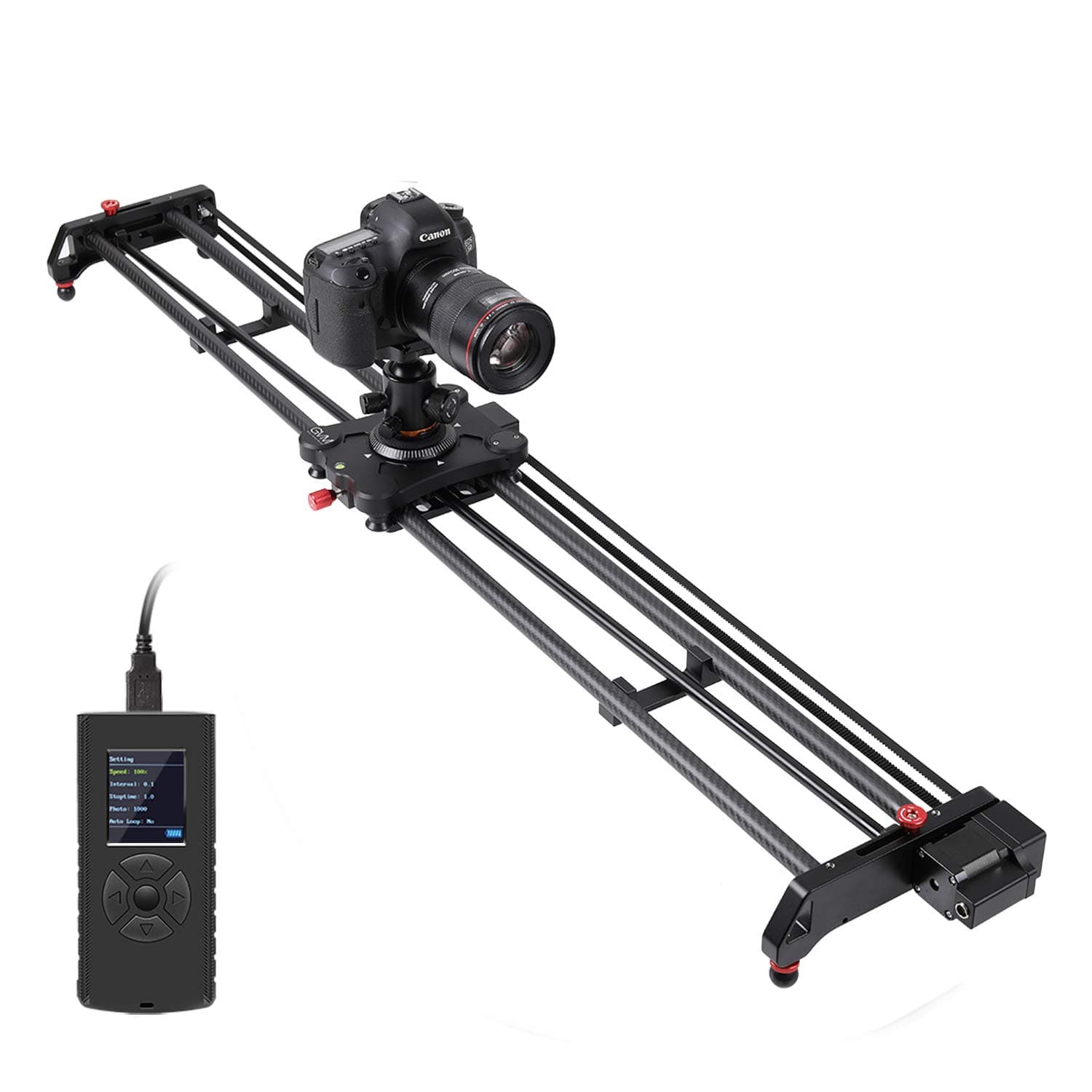Camera Motorized Slider,48"/120CM,Automatic Round Trip,Time Lapse,Panoramic Shooting,Video Capture,Slider Smooth and Stable,with Battery