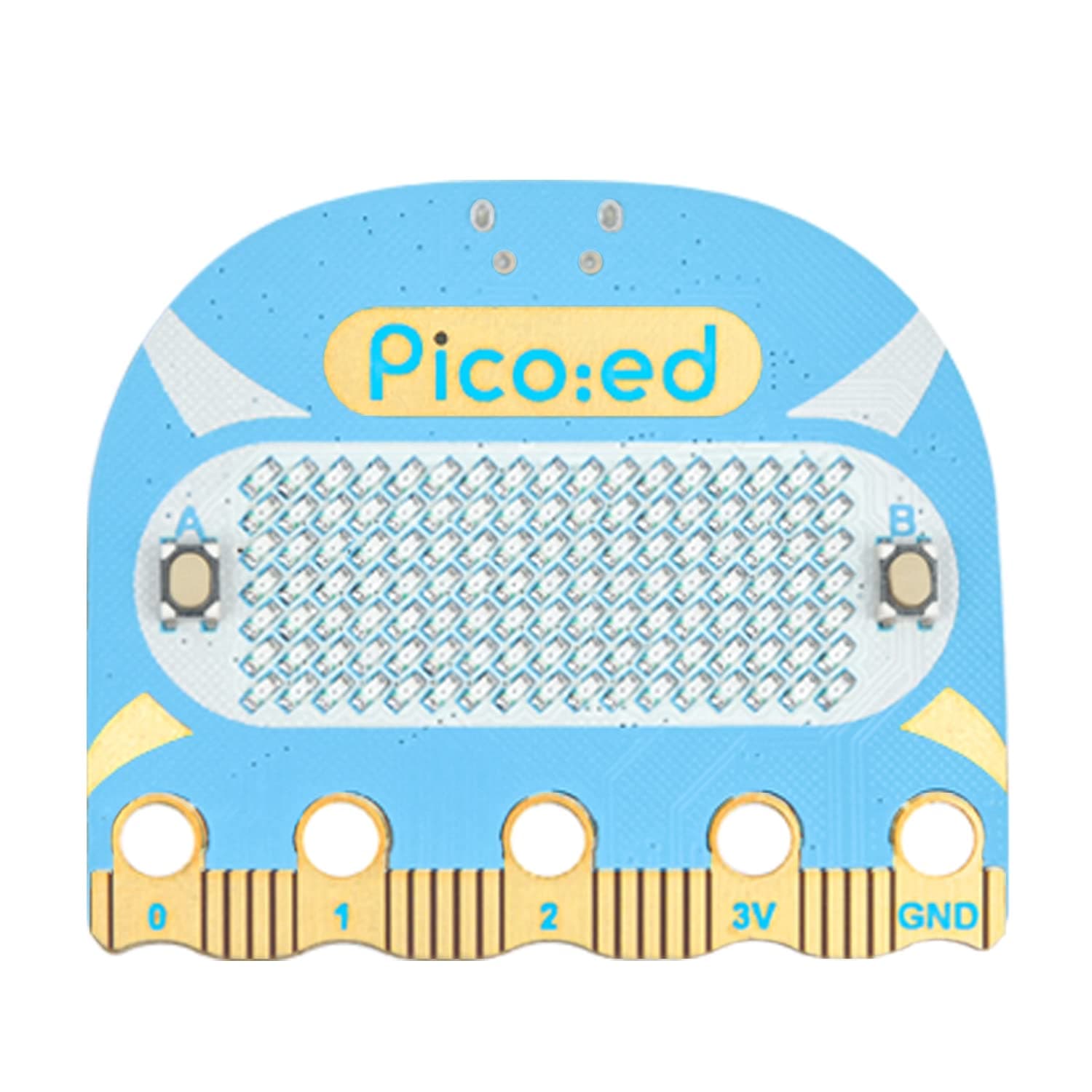 EF ELECFREAKS Pico:ed Development Board Based on Raspberry Pi RP2040 MCU, Picoed Python Microcontroller with 7*17 Dot-Matrix Screen Dual-core ARM Cortex M0+ Processor for Education Classroom Teaching